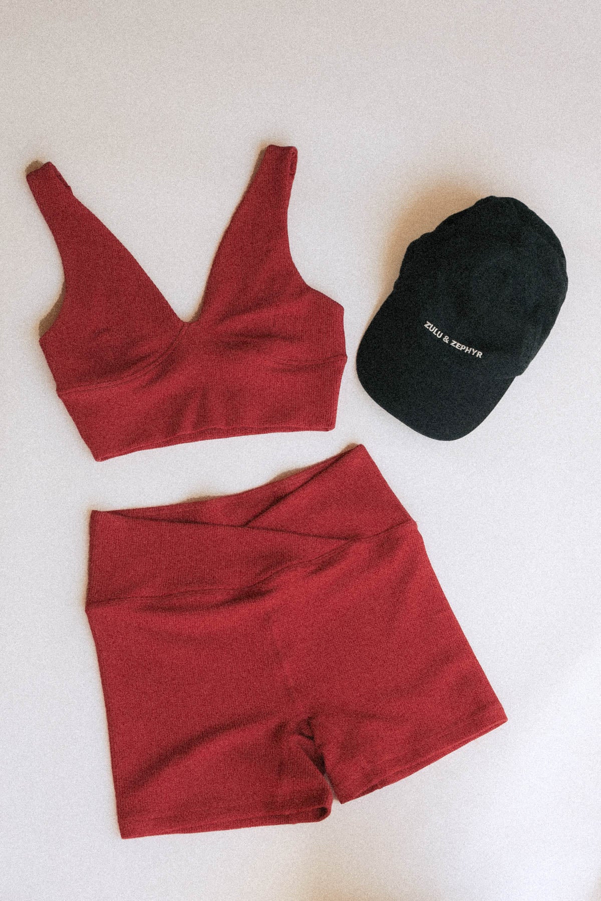 4 Inch Bike Short - Red Waffle - Image 6