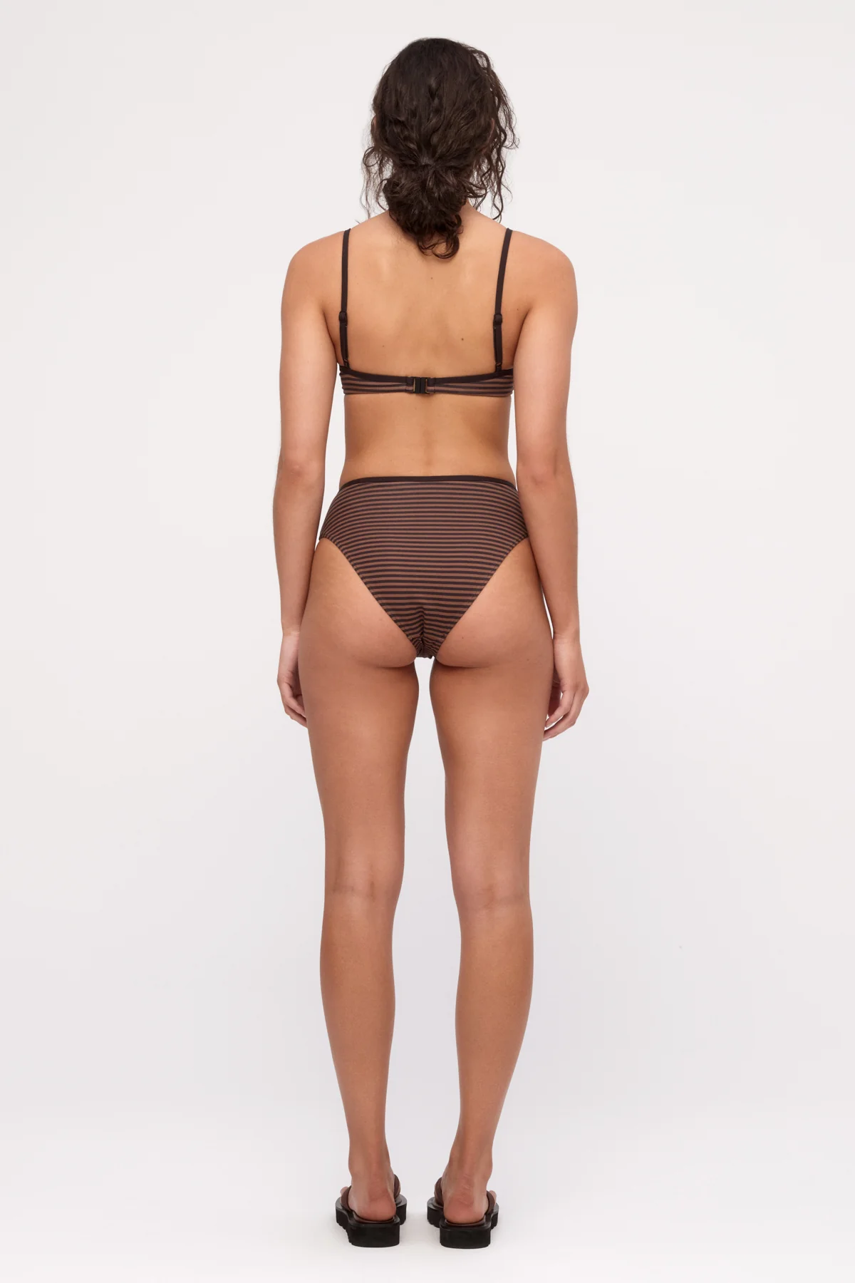 Balconette Bra Cup Top - Brown Stripe - Image 4