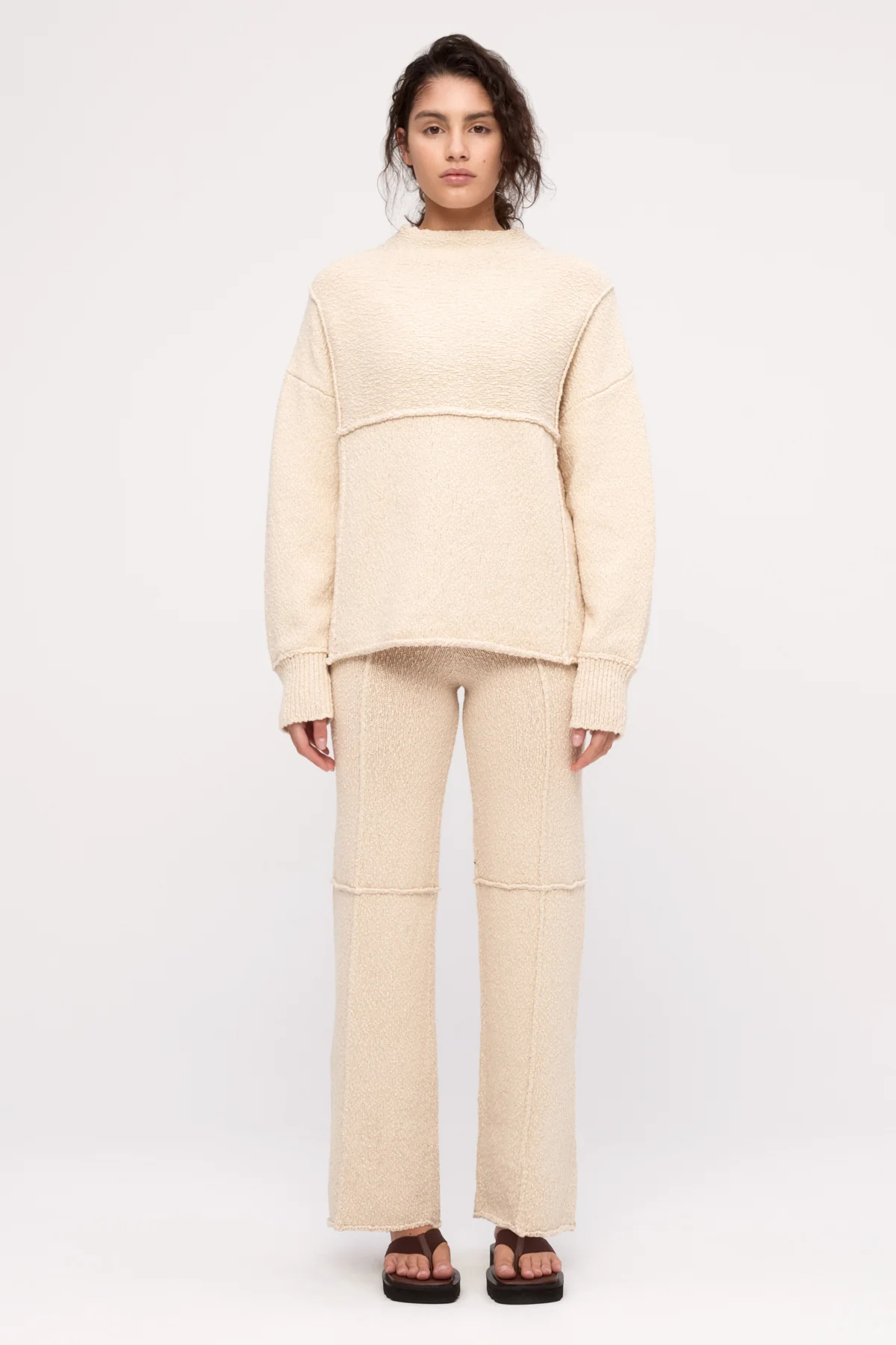 Boucle Knit Jumper - Coconut - Image 4