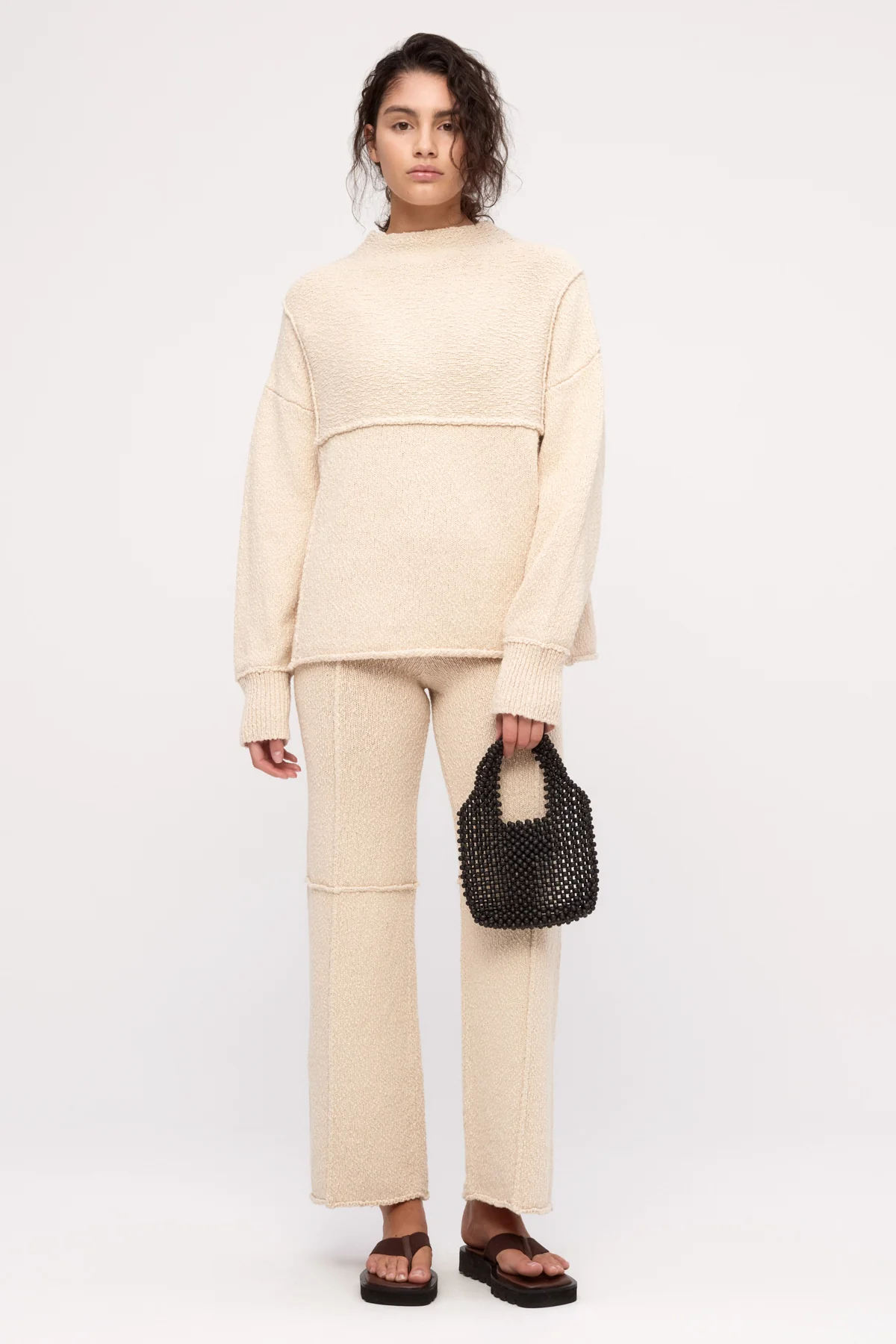 Boucle Knit Jumper - Coconut - Image 5