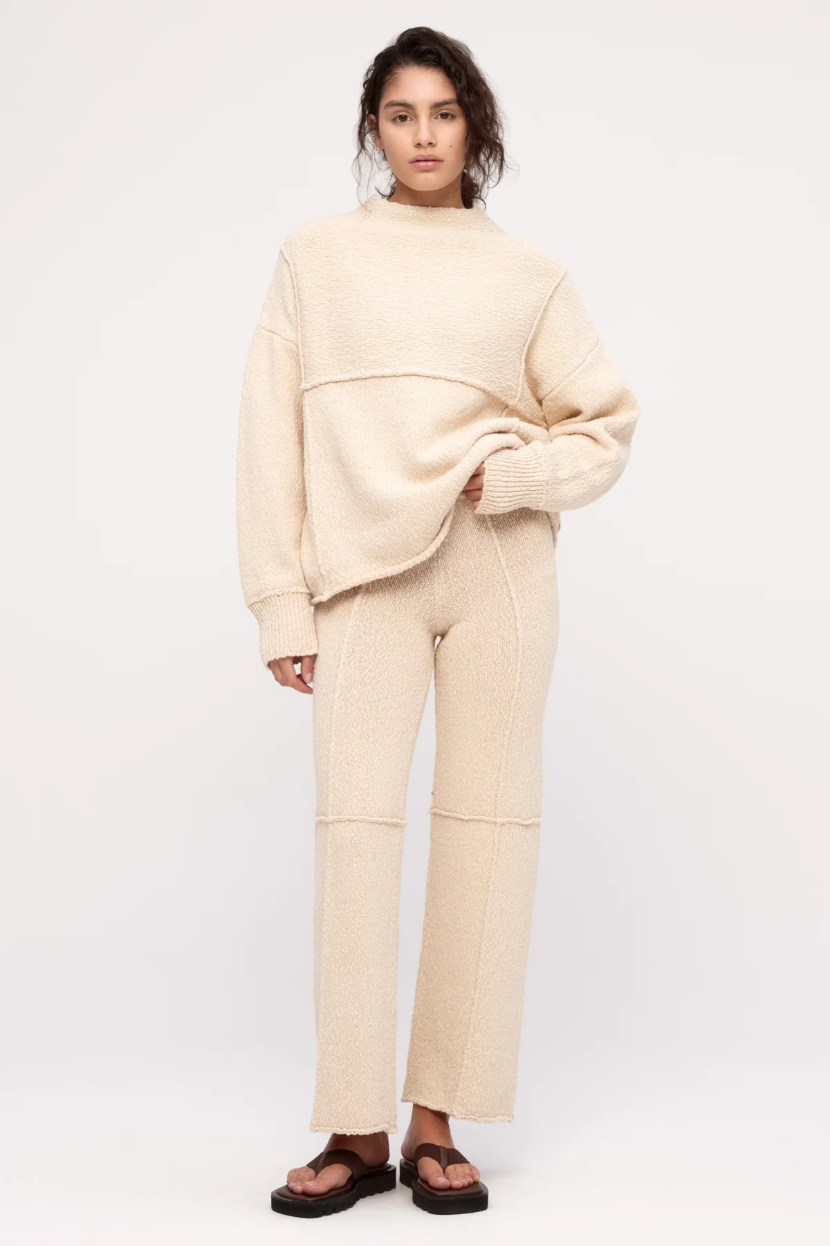 Boucle Knit Pant - Coconut - Image 4