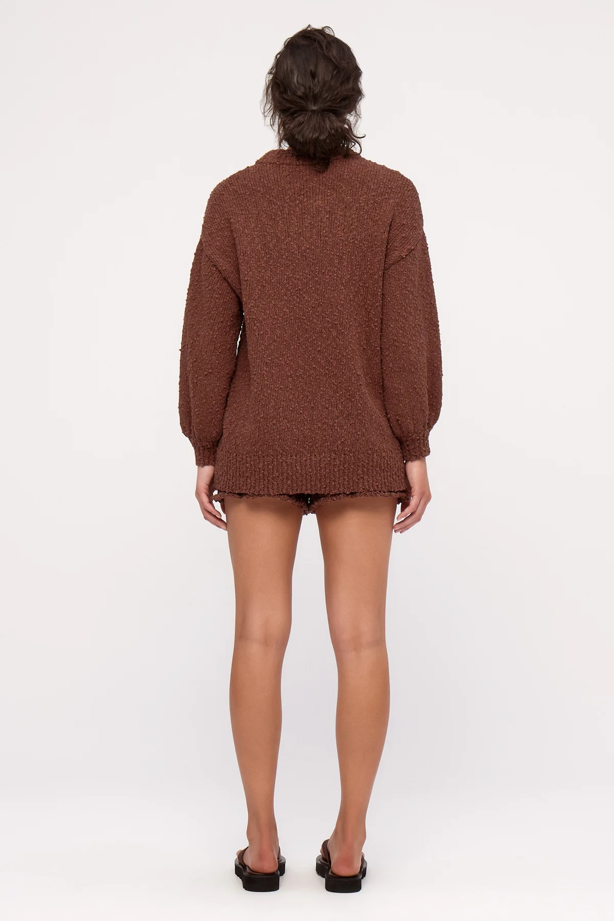 Boucle Knit Short - Carob - Image 4