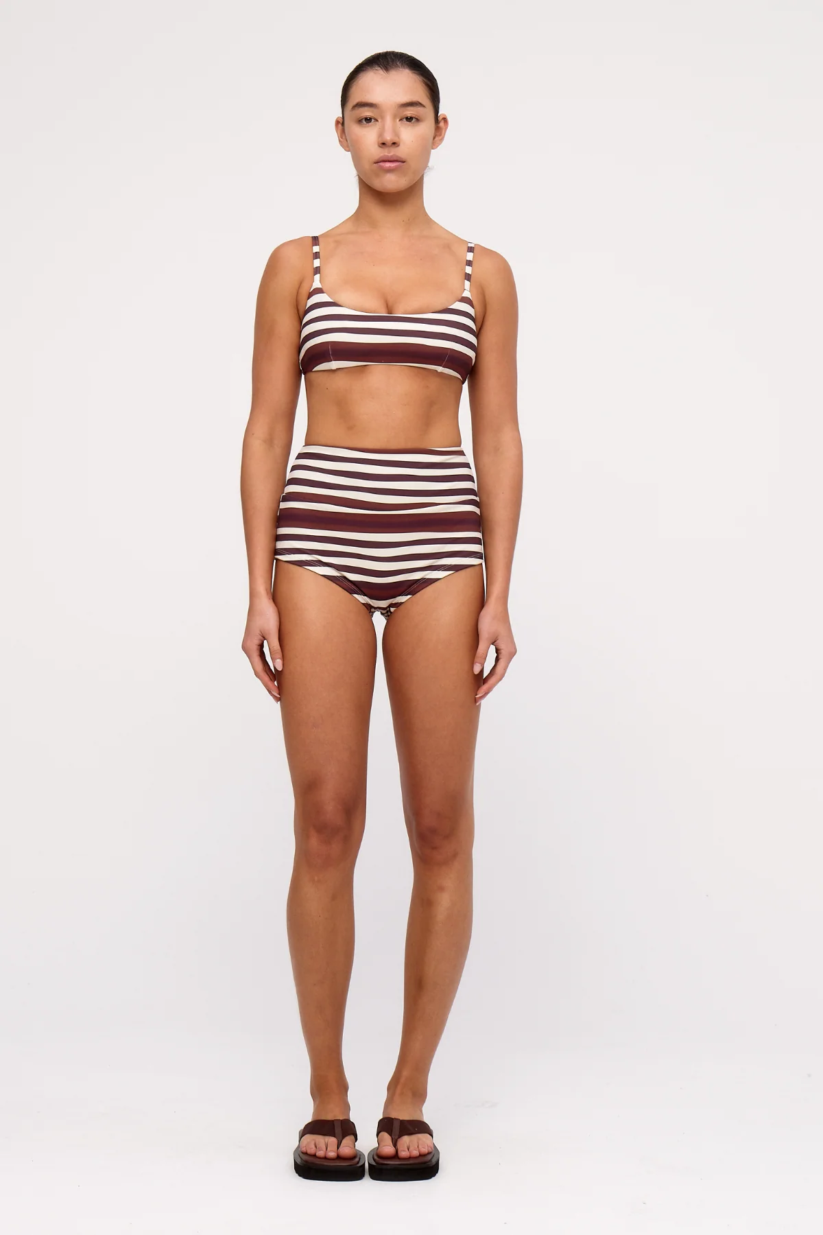 Boy Short - Chocolate Stripe