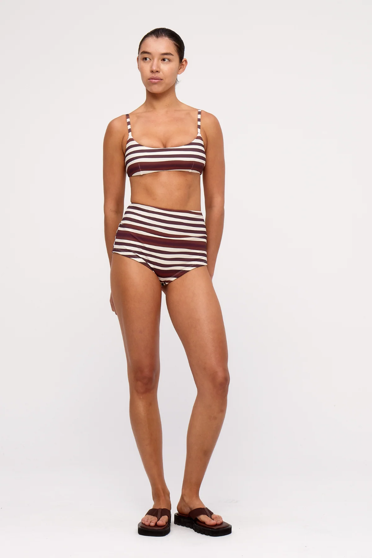 Boy Short - Chocolate Stripe - Image 2