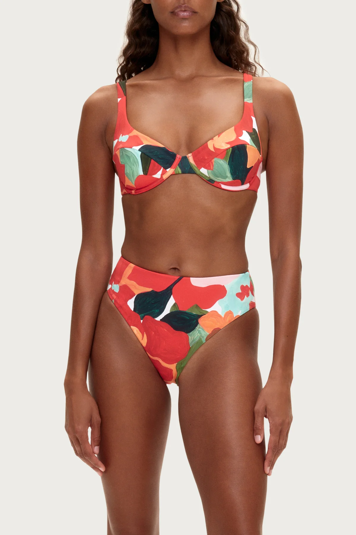 Bra Cup Top - Red Floral - Image 3