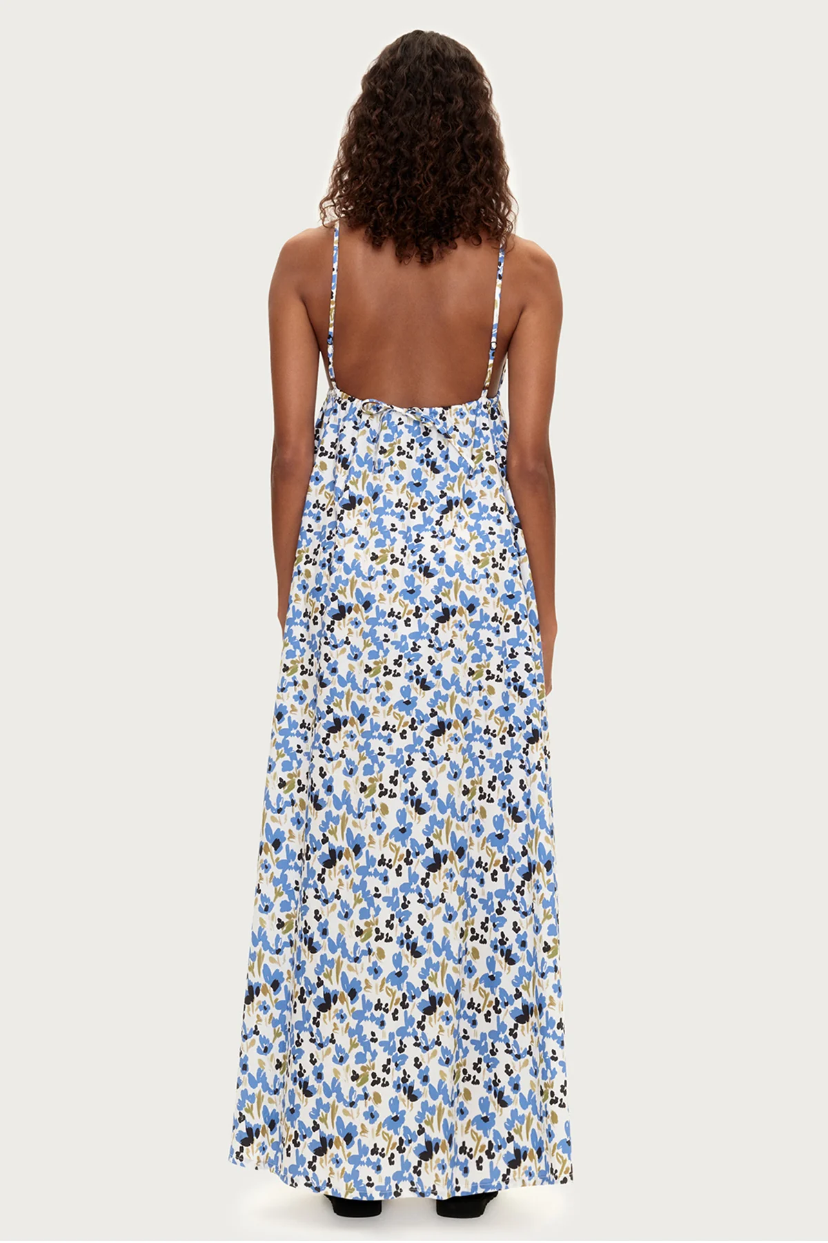 Cotton Dress - Blue Floral - Image 4