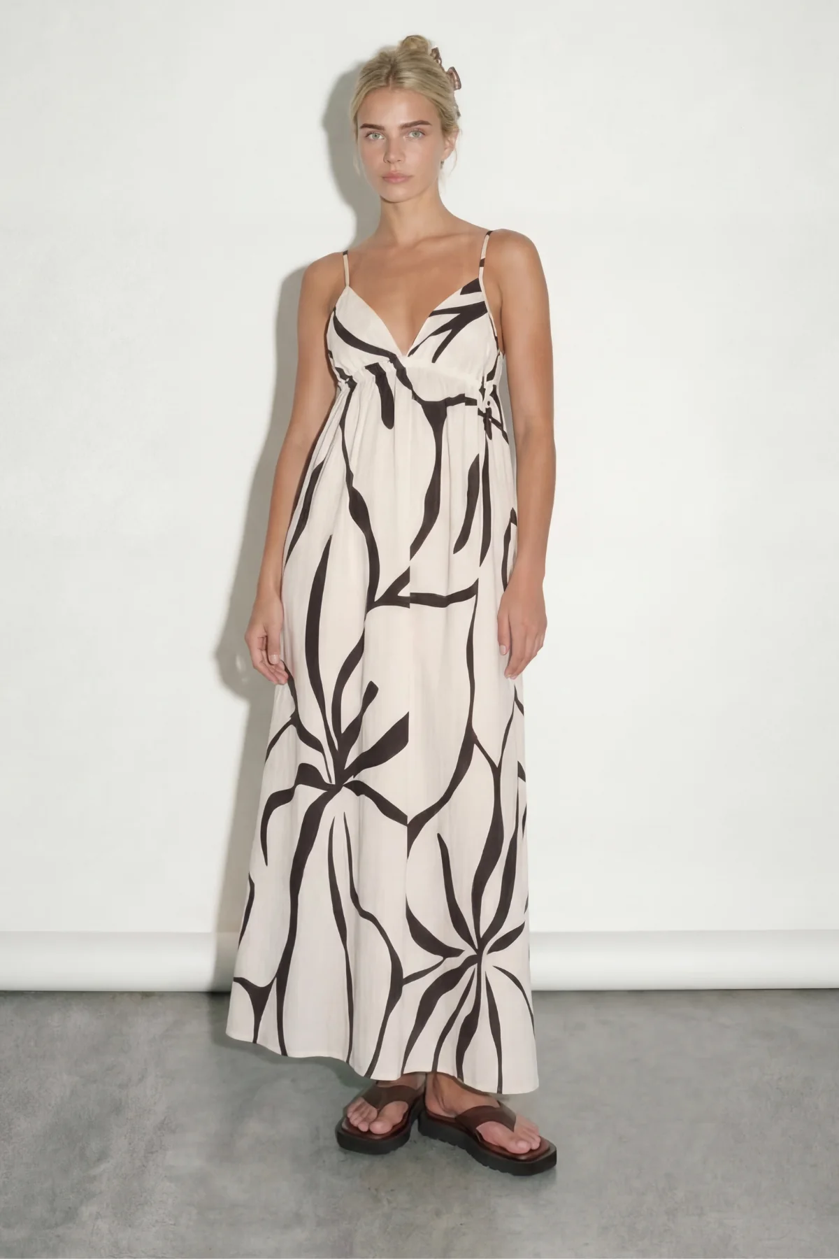 Cotton Dress - Cream Flower - Image 2