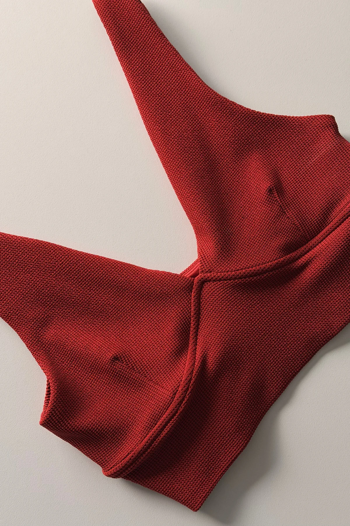 Crop Top - Red Waffle - Image 3