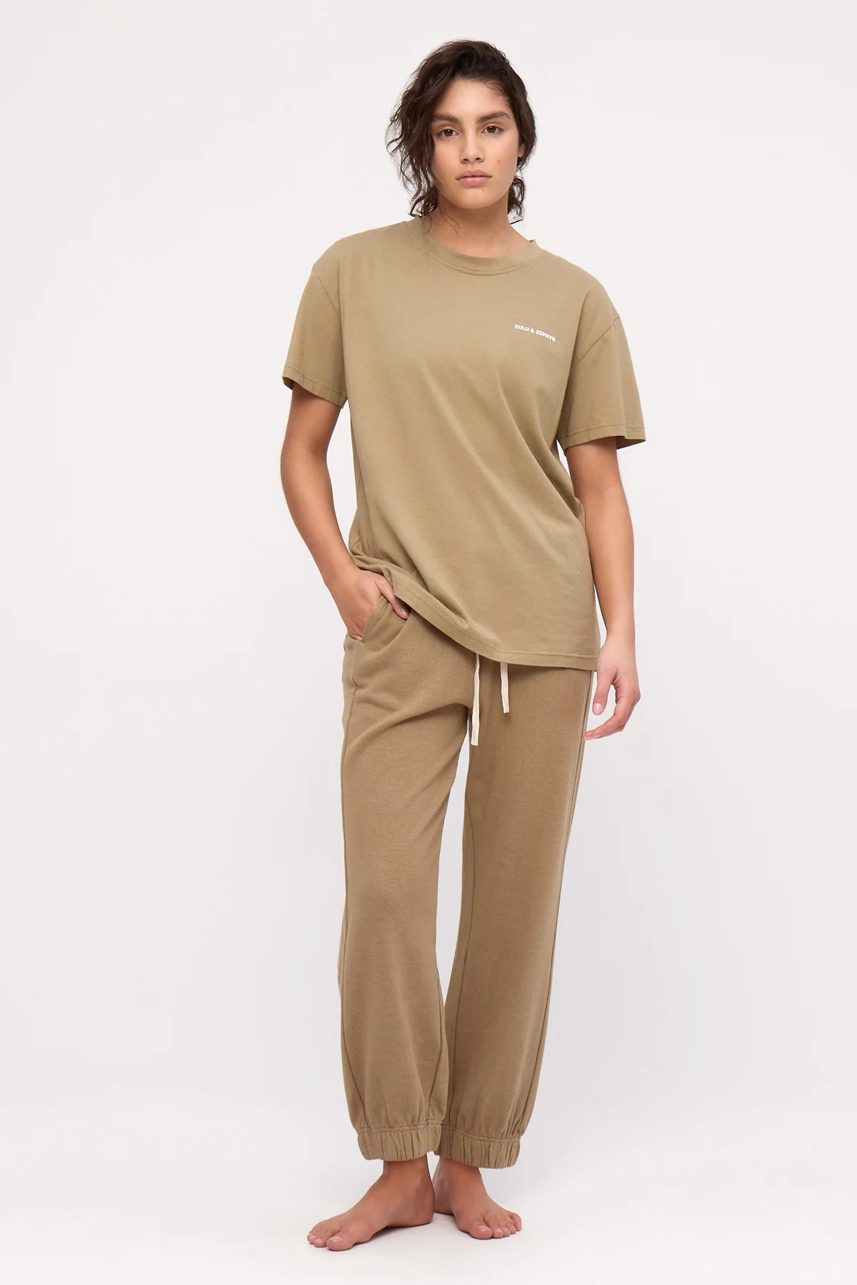 Cuffed Sport Sweatpant - Olive - Image 2
