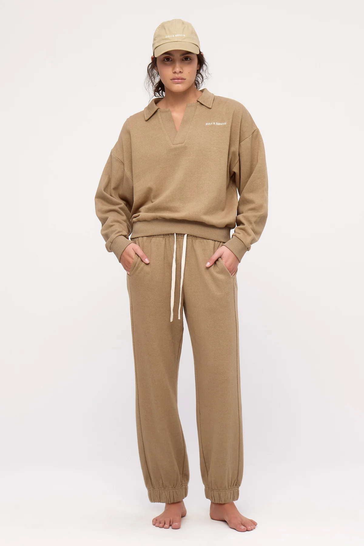 Cuffed Sport Sweatpant - Olive - Image 5