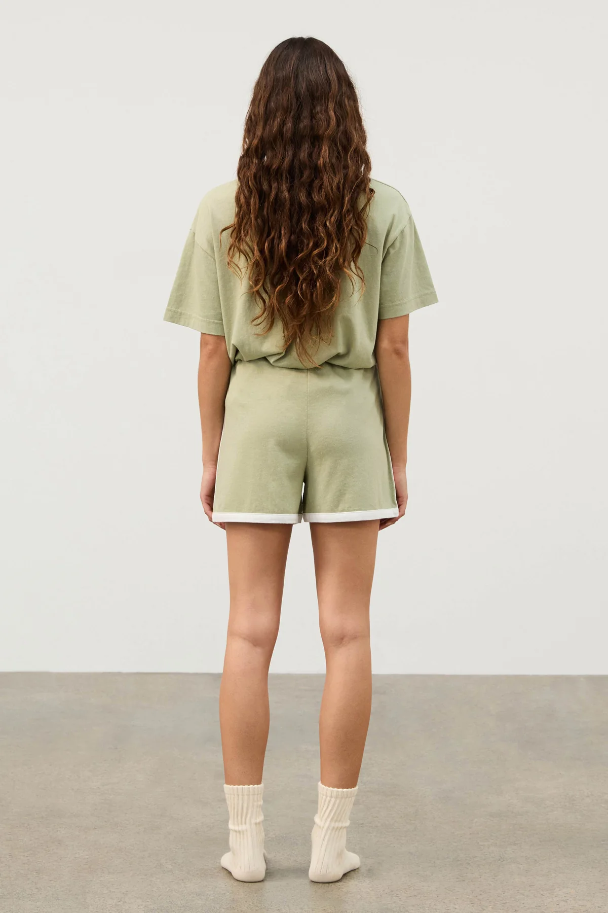Organic Cotton Blend Sport Short - Eucalyptus - Image 5