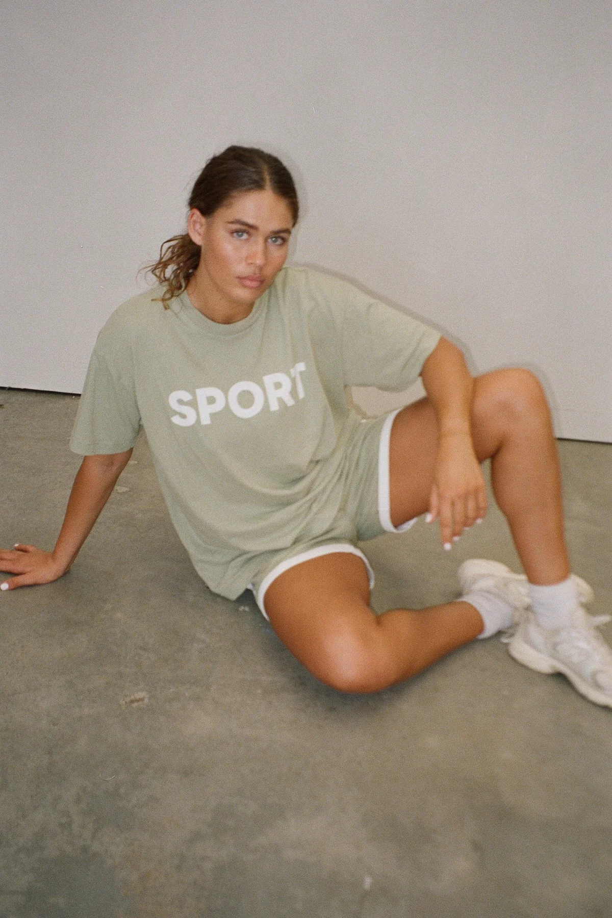 Organic Cotton Blend Sport Tee - Eucalyptus - Image 3