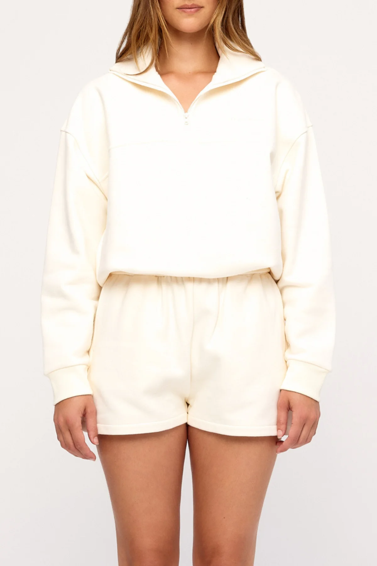 Fleece Sport Sweat Shirt - Cream - Image 5