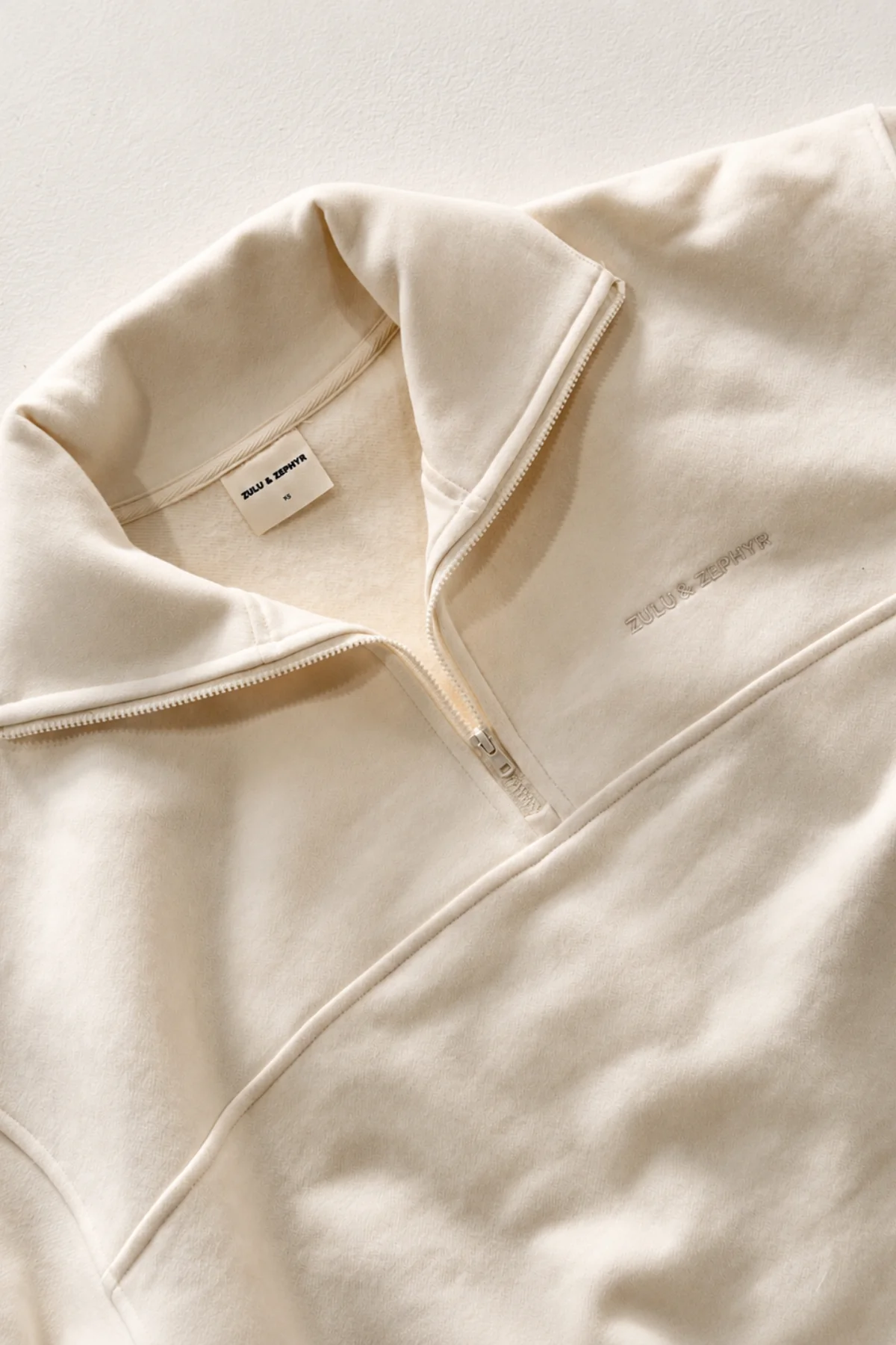 Fleece Sport Sweat Shirt - Cream - Image 6