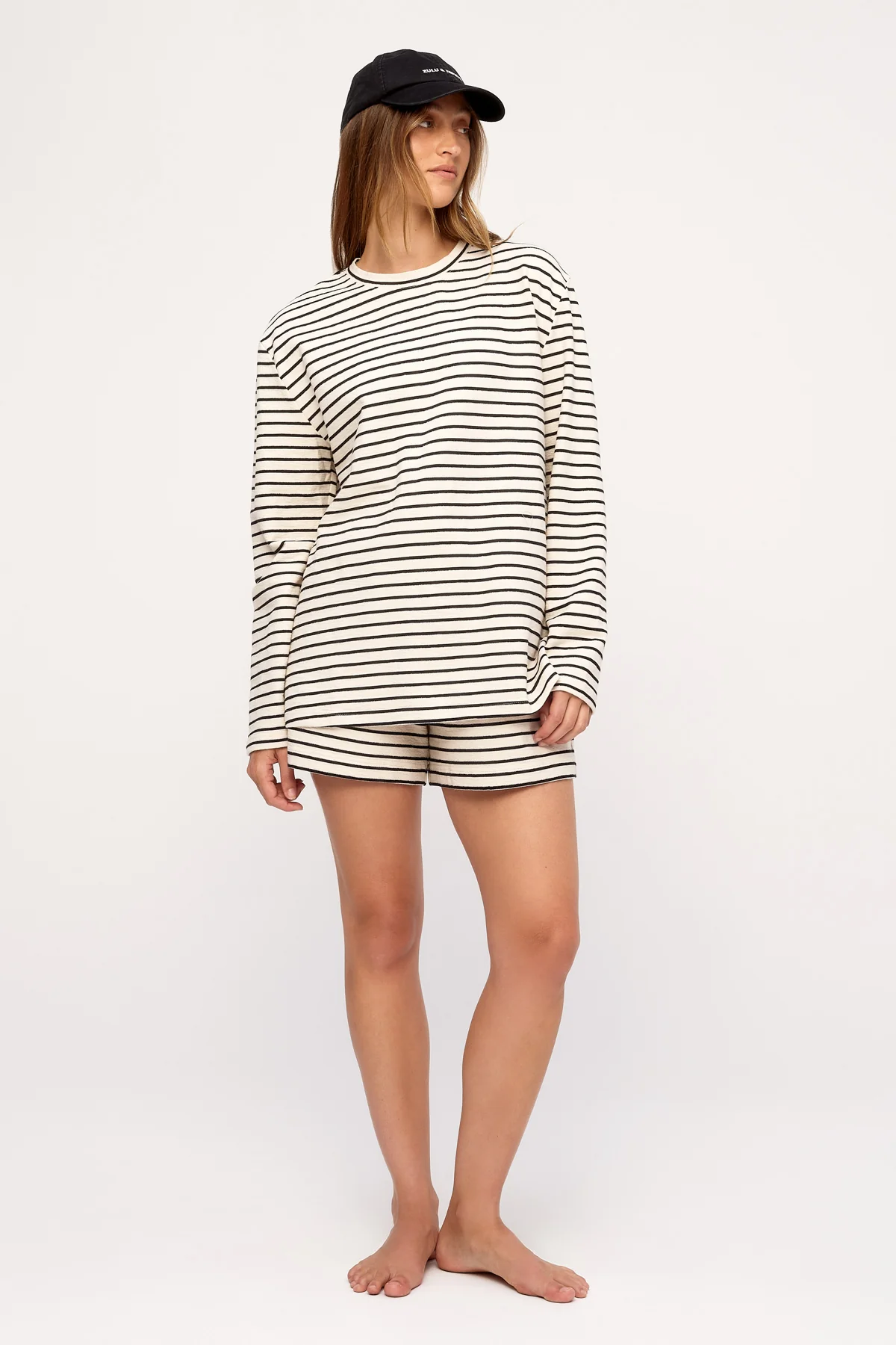 Jersey Long Sleeve Top - Black Stripe - Image 9