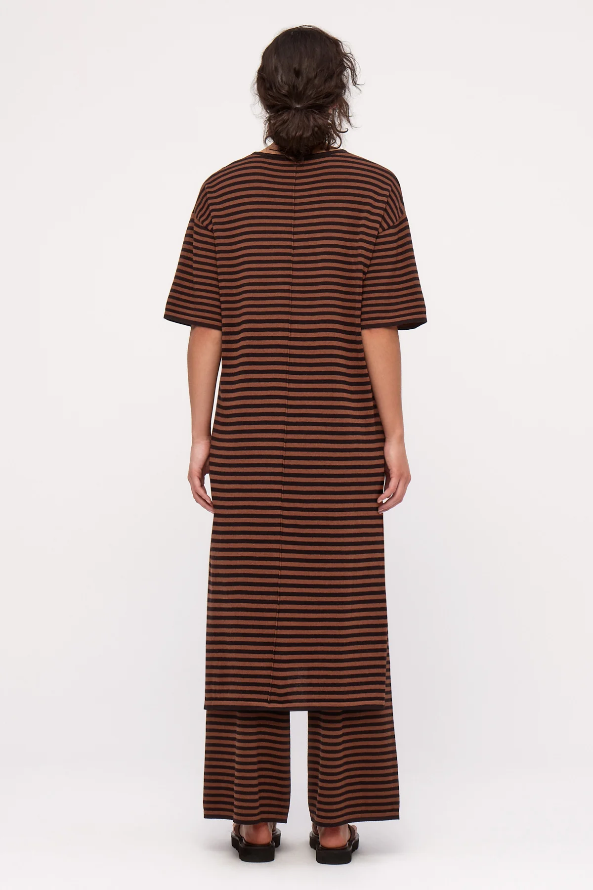 Knit Dress - Brown Stripe - Image 5
