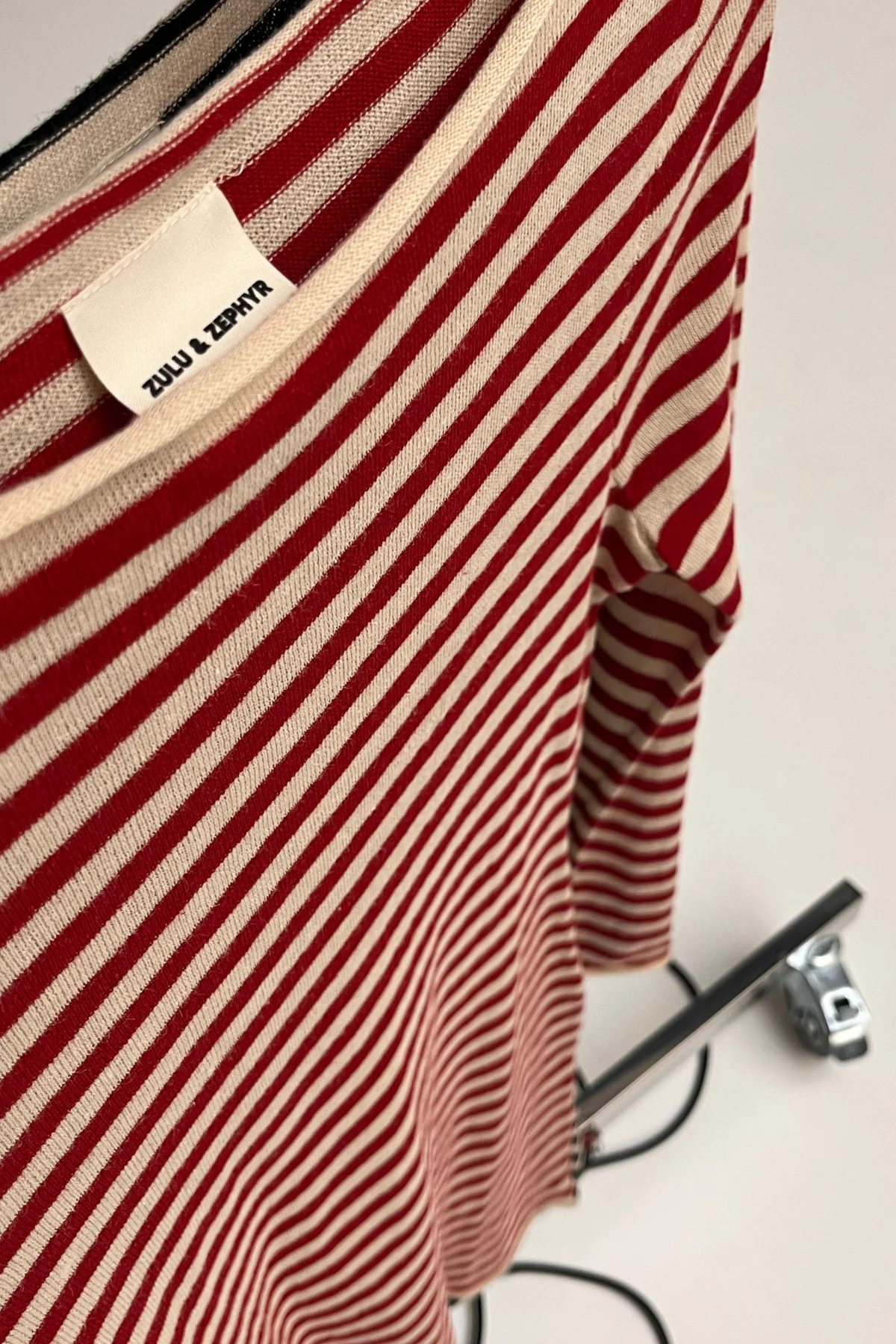 Knit Mini Dress - Red Stripe - Image 3