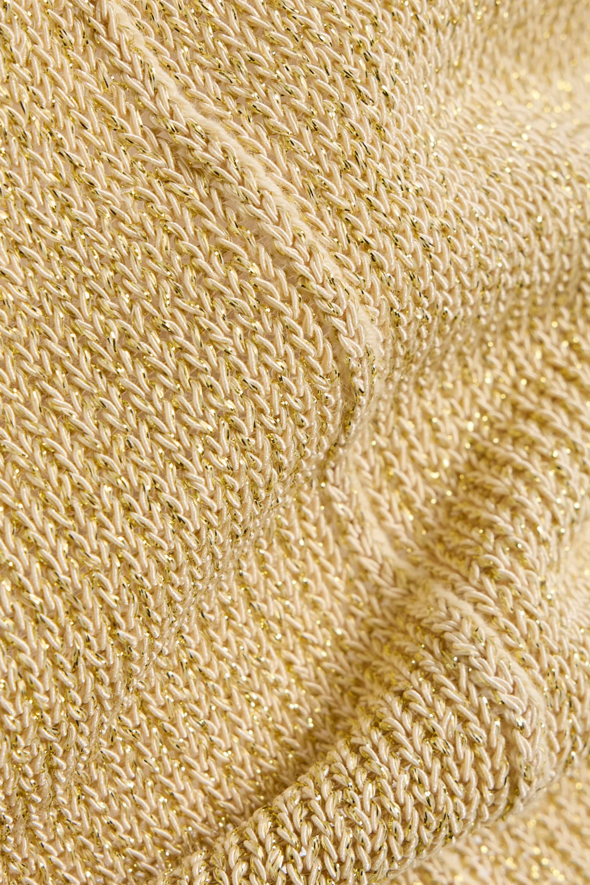 La Isla Lurex Knit Halter Top - Gold - Image 9