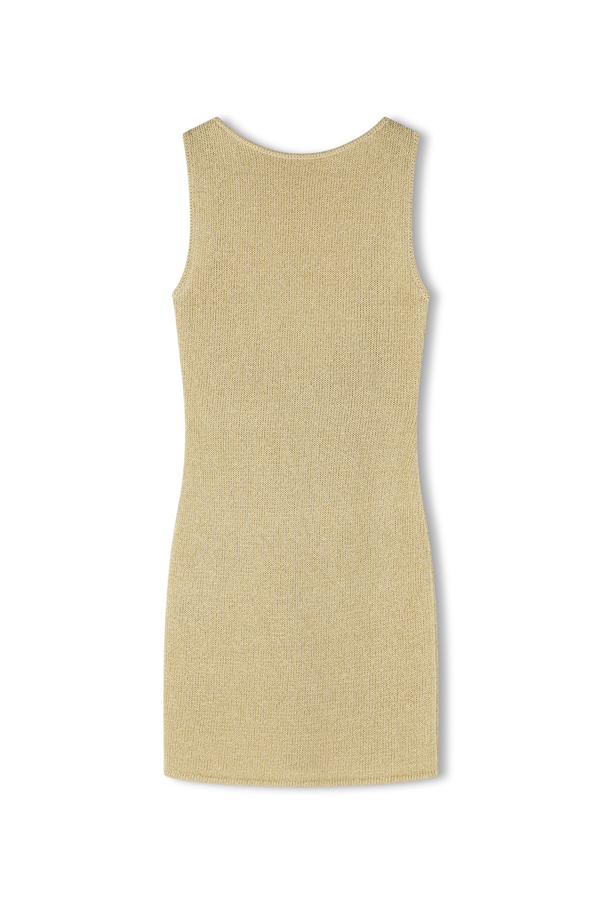 La Isla Lurex Knit Mini Dress - Gold - Image 3