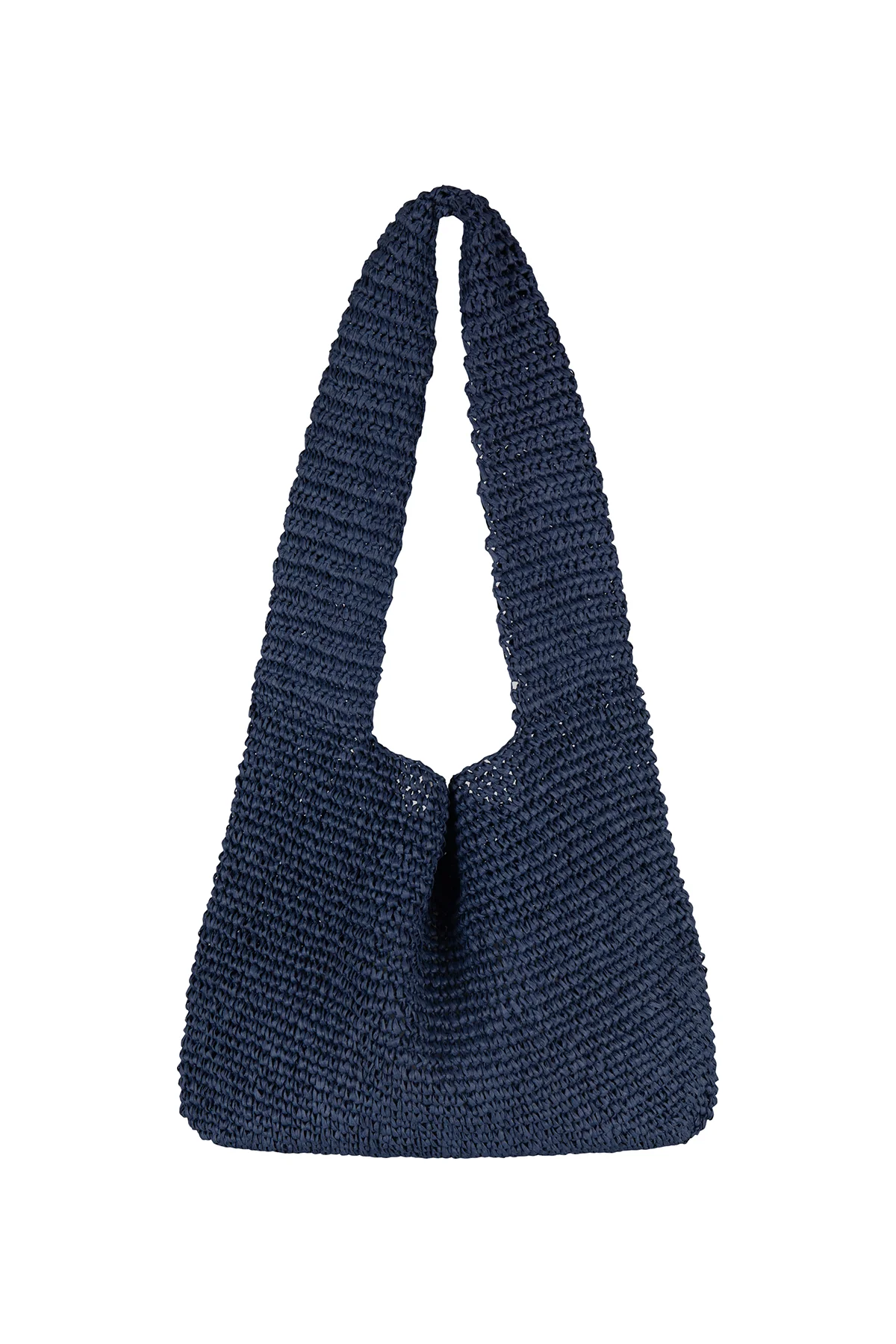 Large Straw Tote Bag - Navy - Image 3