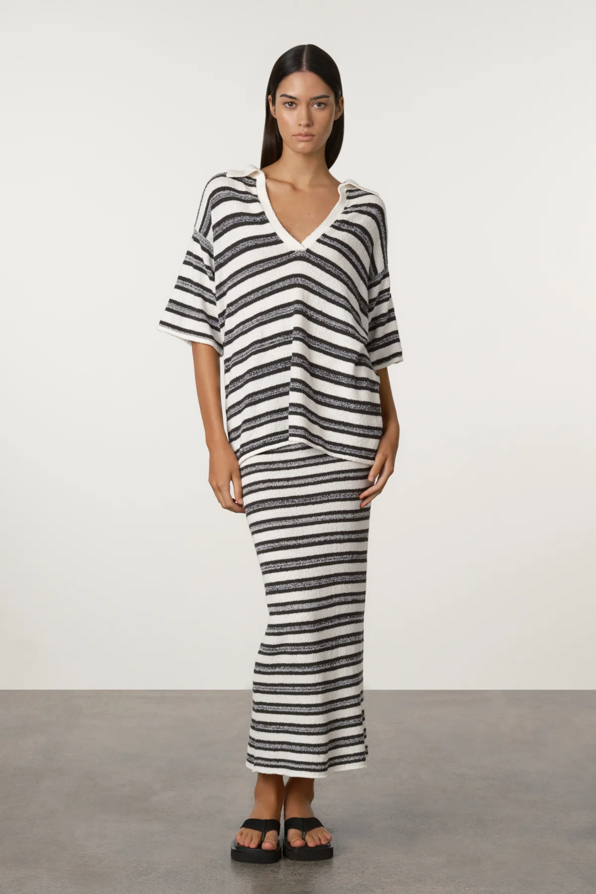 Marle Stripe Textured Knit Shirt - Image 4