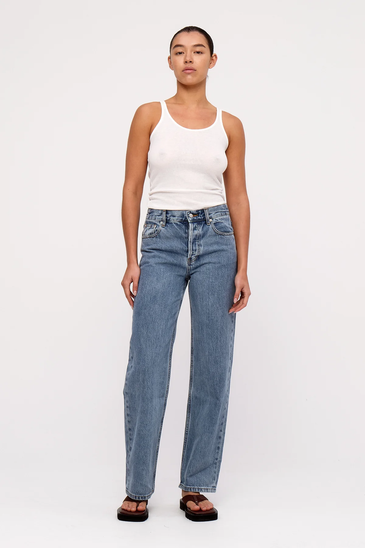 Mid Rise Jean - Wash Blue - Image 2