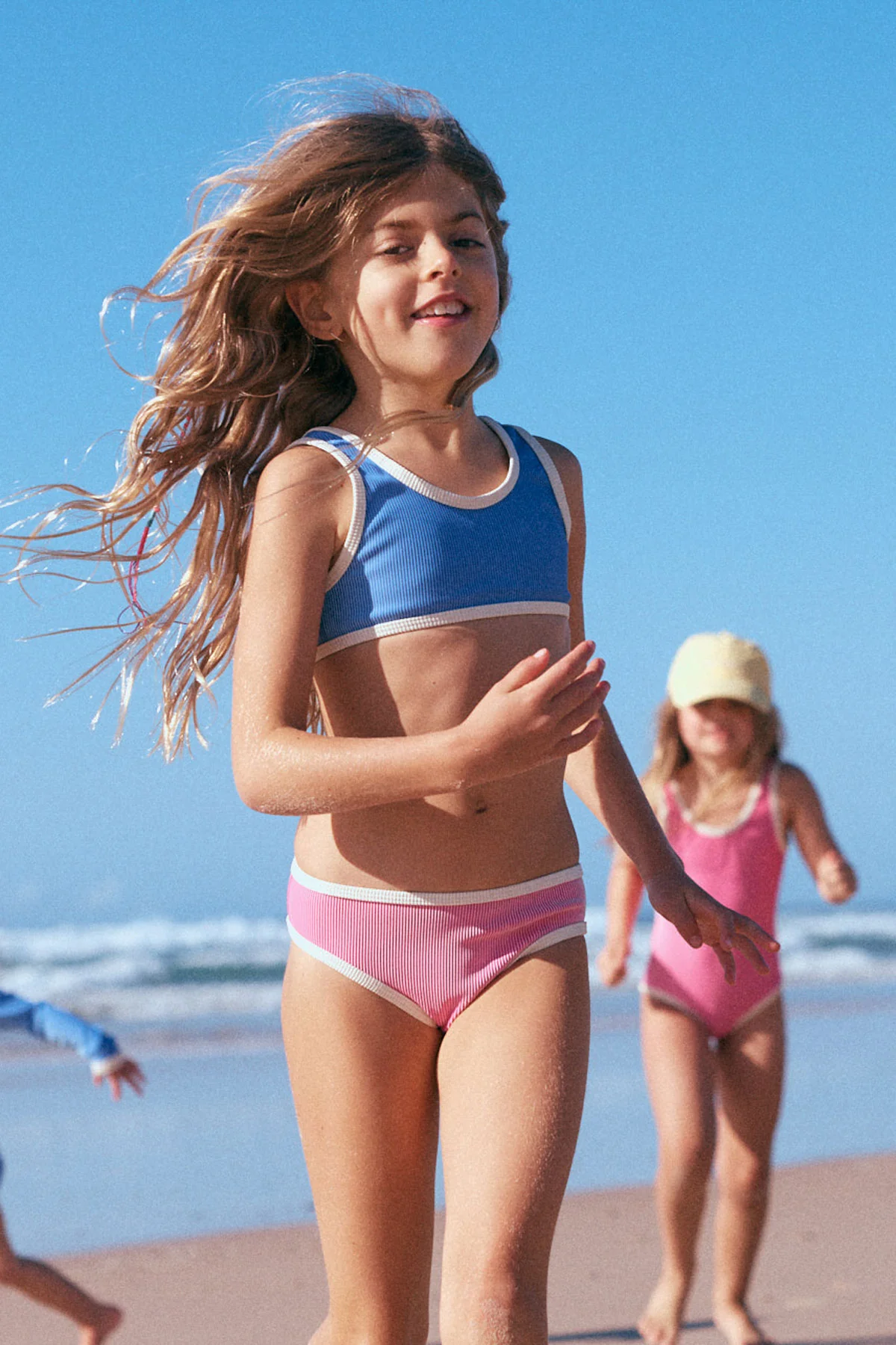 Mini Stripe Rib Bikini Bottom - Shell Pink - Image 2