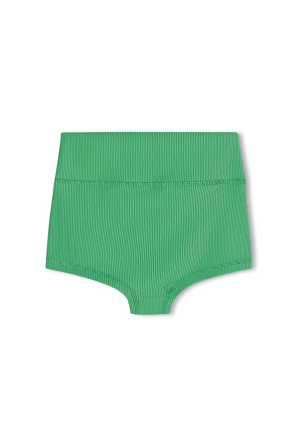 Mini Stripe Rib Boy Short - Parrot Green - Image 2
