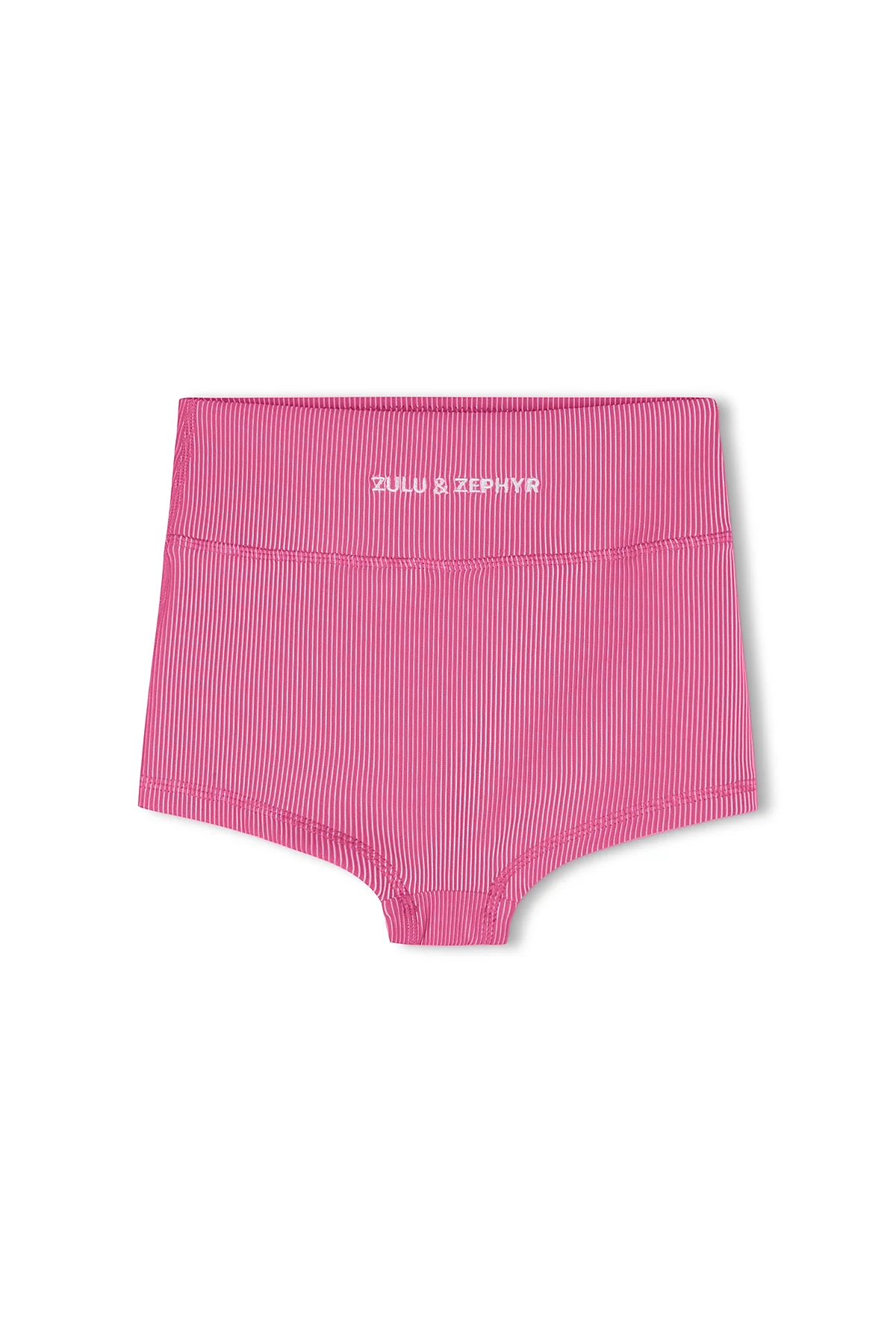 Mini Stripe Rib Boy Short - Shell Pink - Image 3