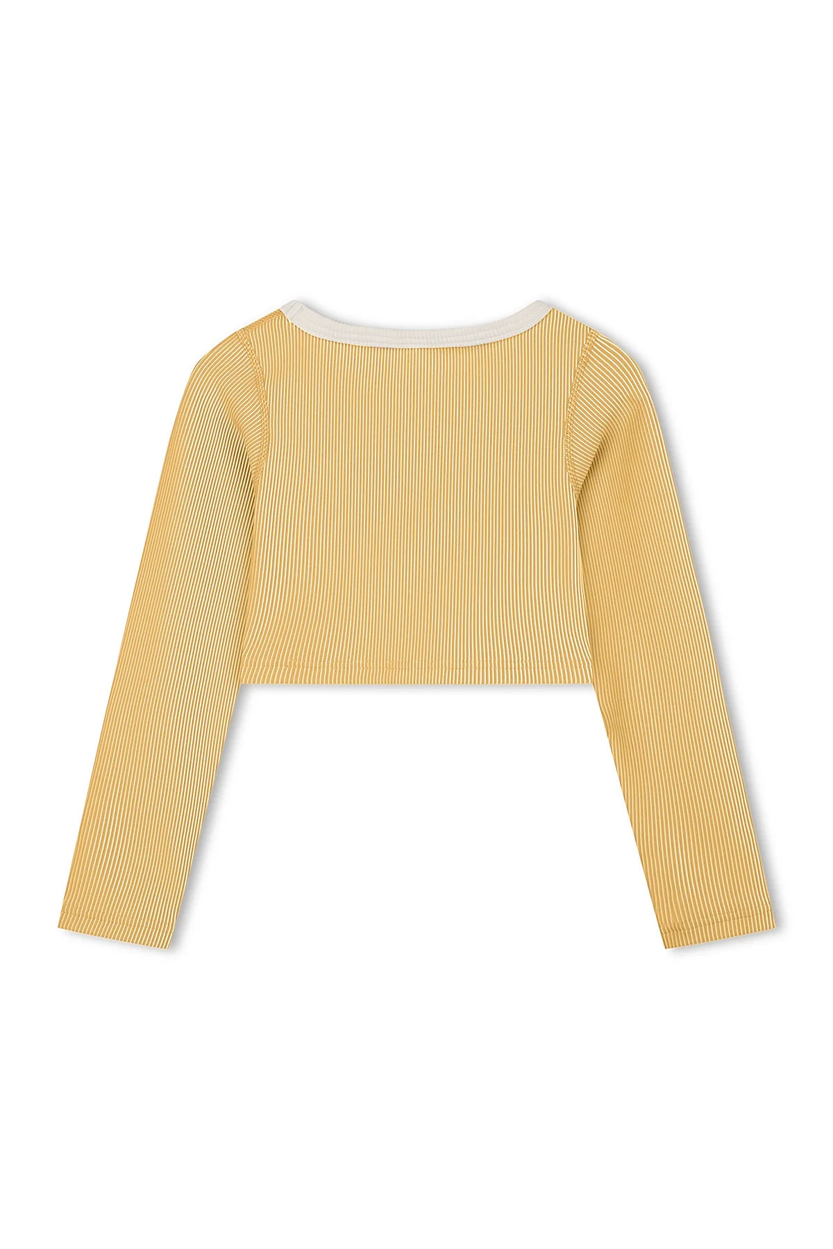 Mini Stripe Rib Crop Rashie - Marigold - Image 2
