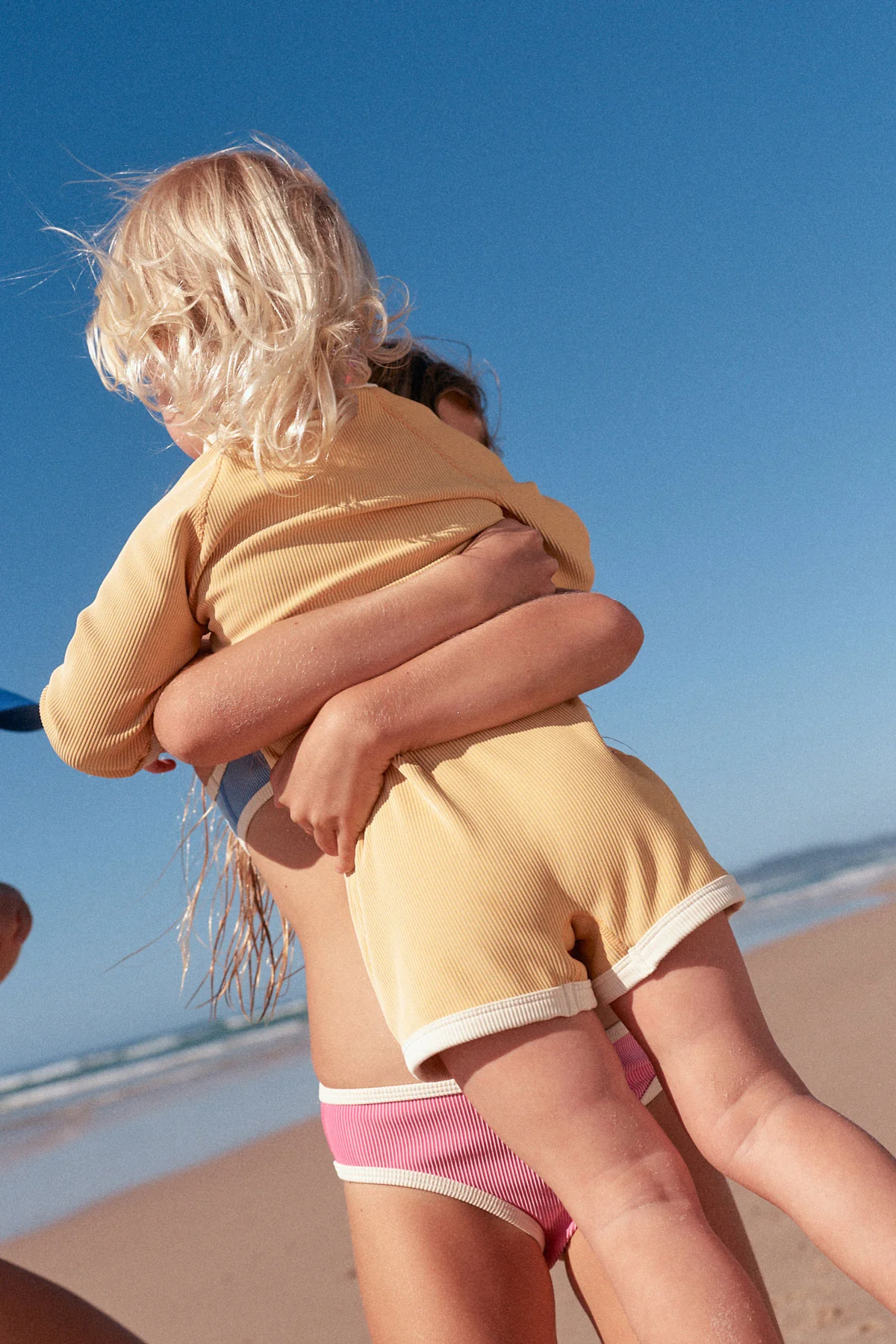 Mini Stripe Rib Surf Suit - Marigold - Image 3