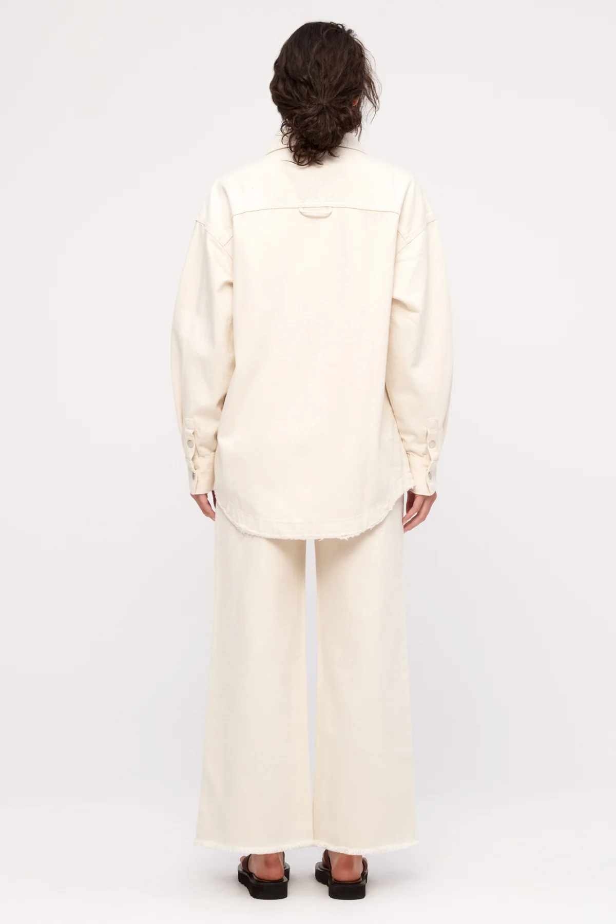Organic Denim Shirt Jacket - Coconut - Image 6