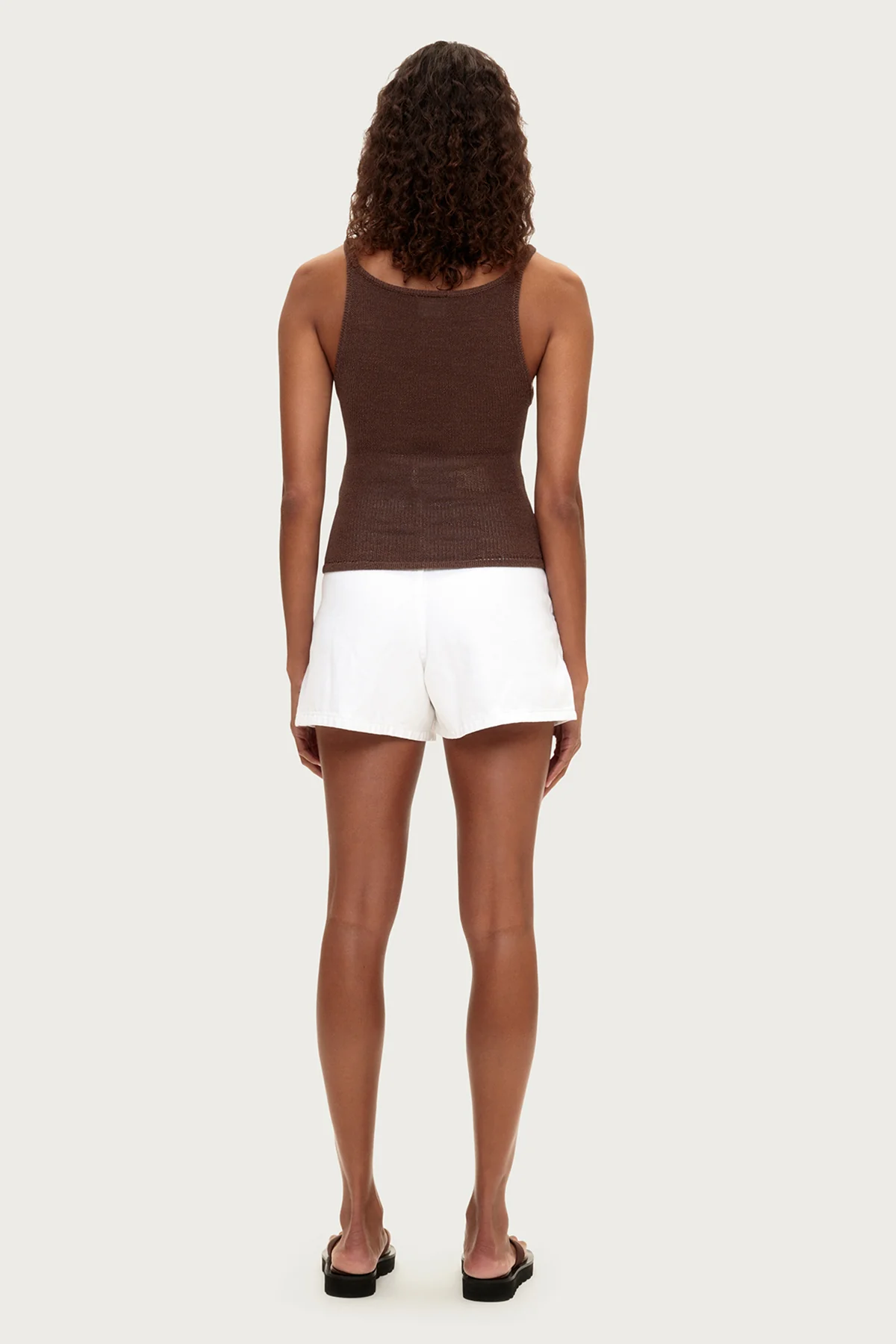 Organic Denim Short - White - Image 3