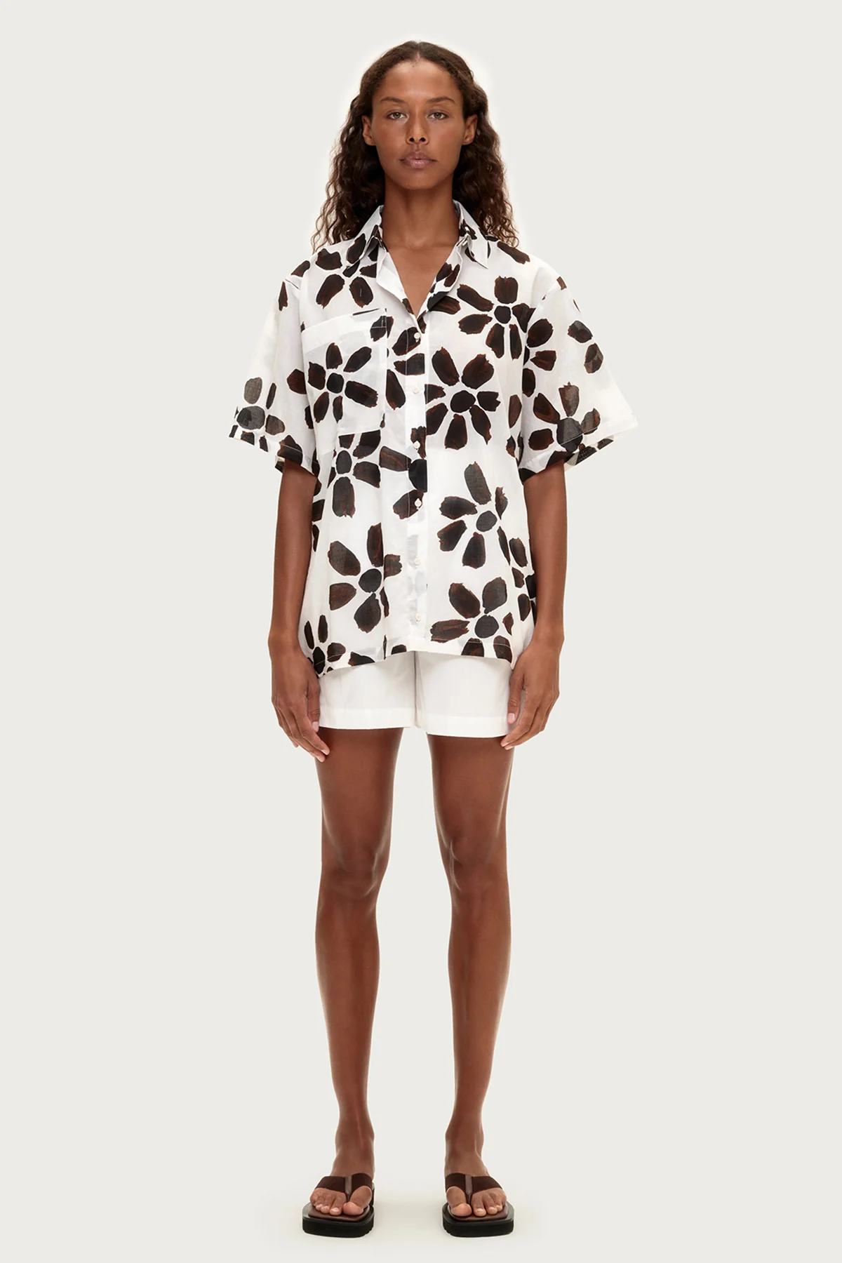 Poplin Tailored Short - White - Image 3