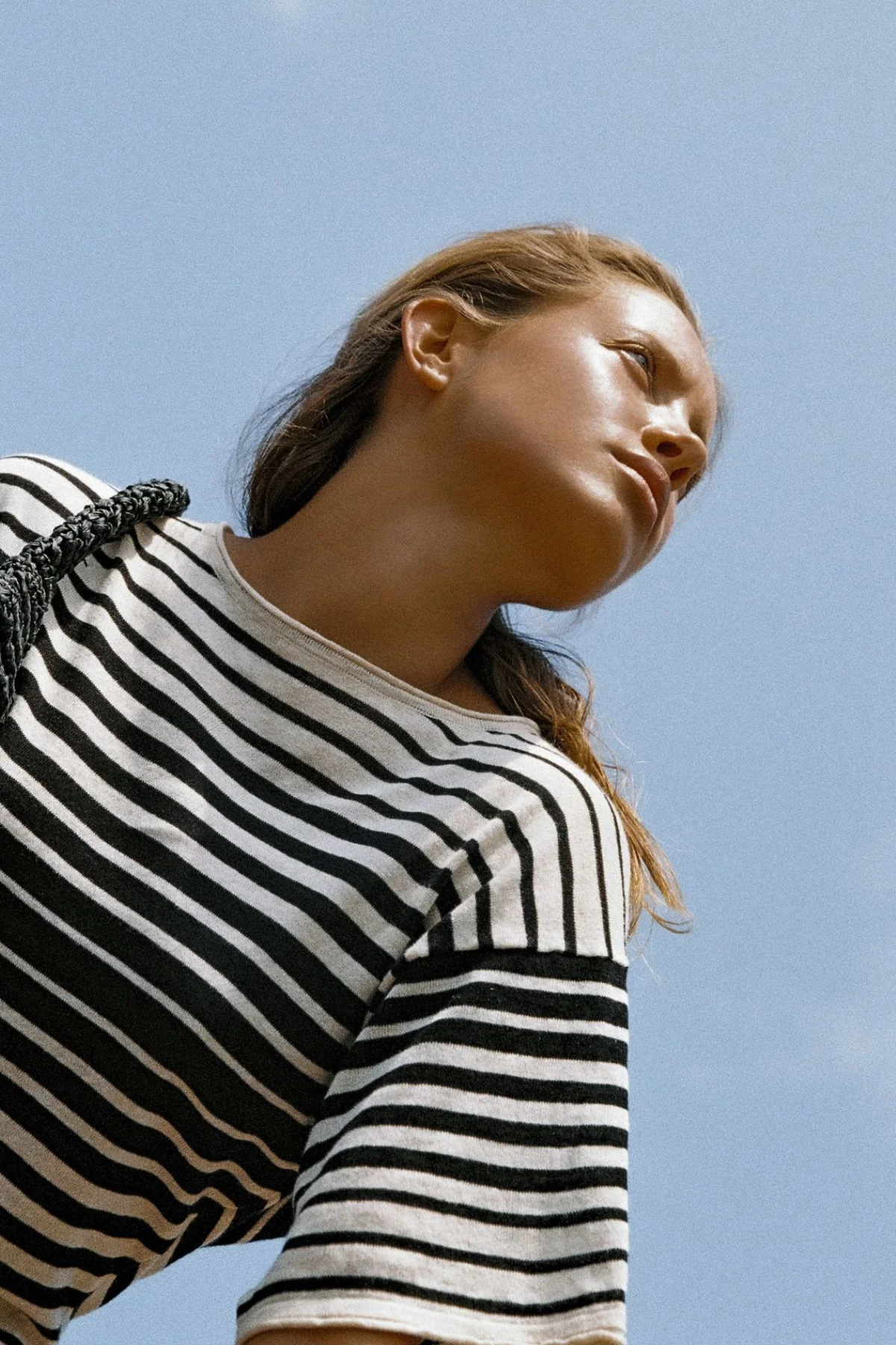 Ramie Cotton Knit Mini Dress - Ombre Stripe - Image 2