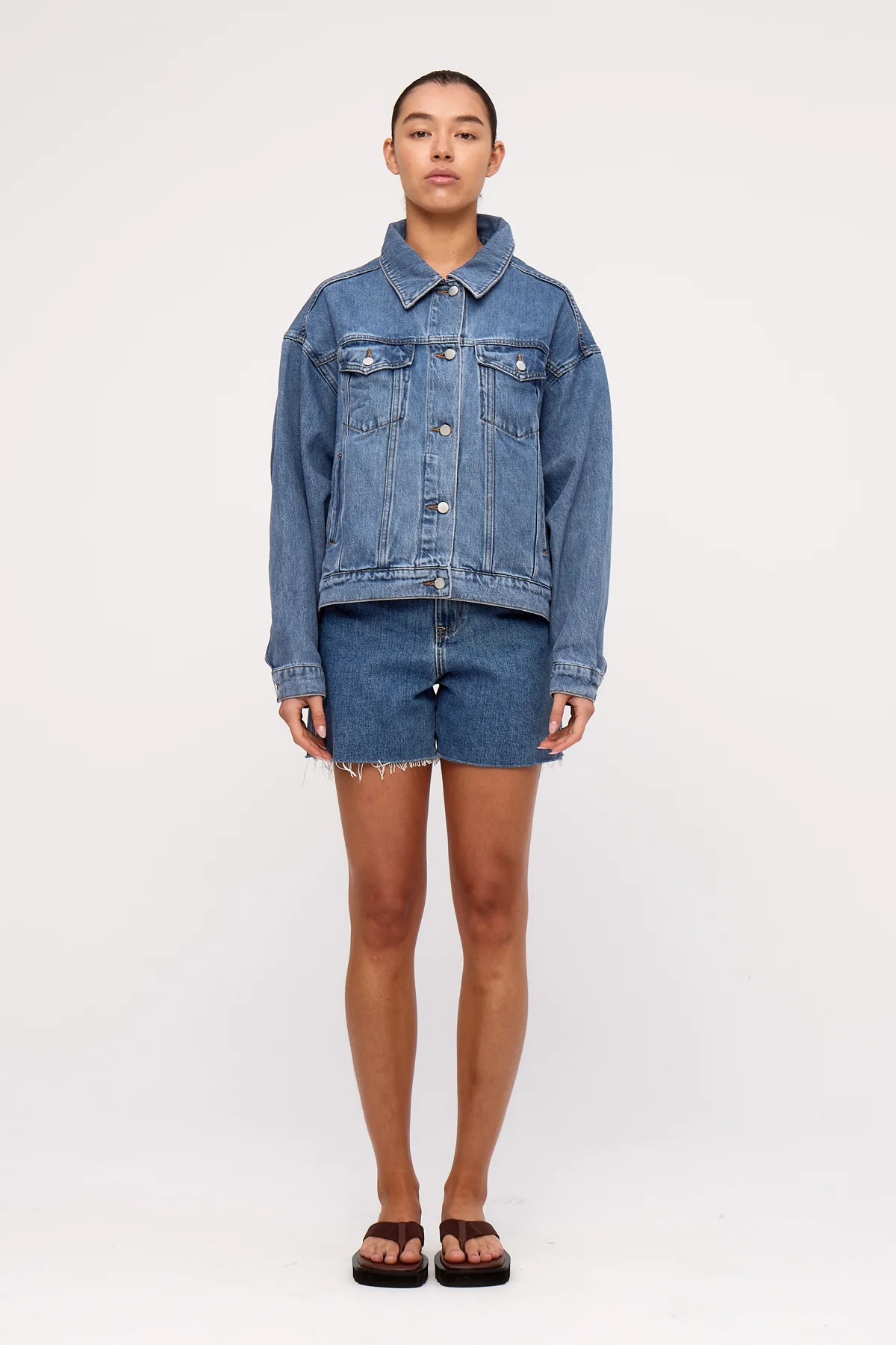 Recycled Denim Jacket - Indigo - Image 3