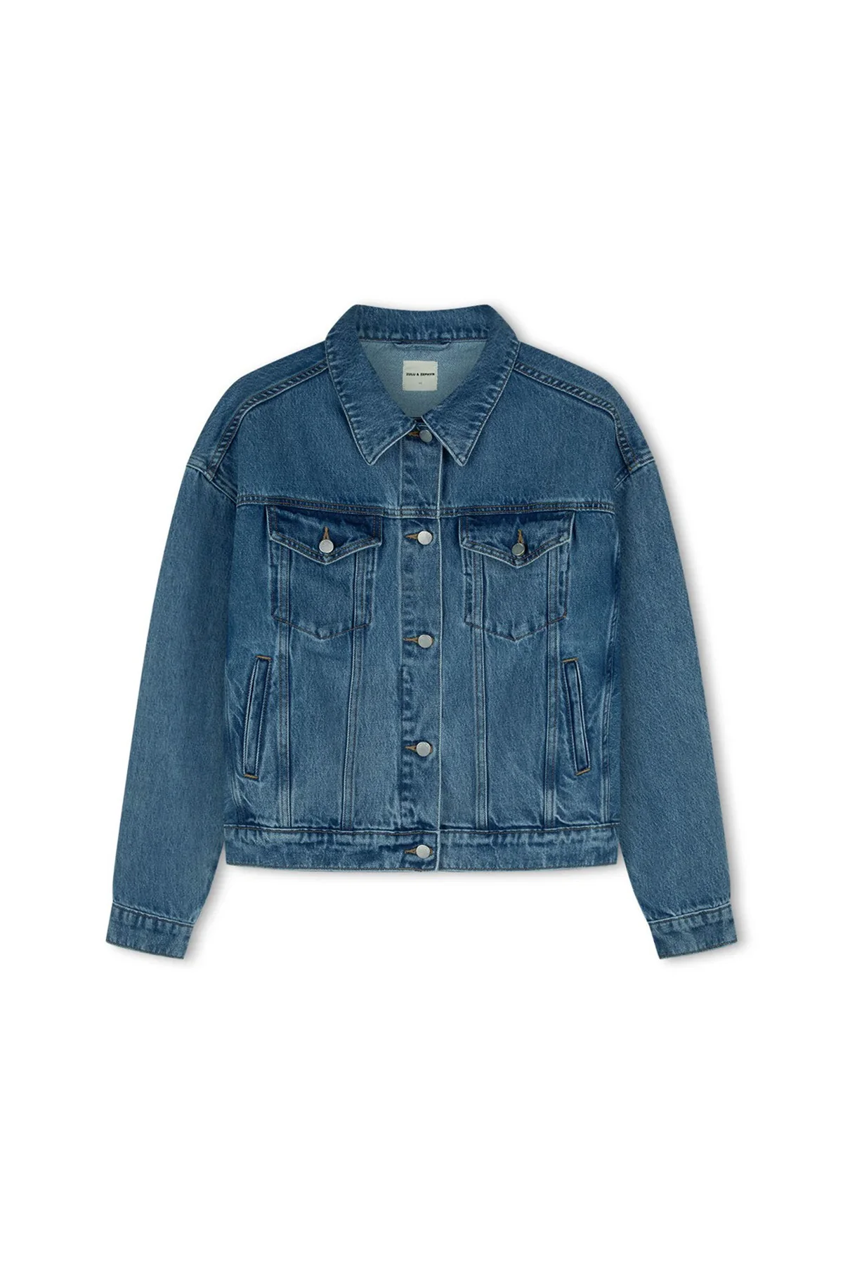 Recycled Denim Jacket - Indigo - Image 5