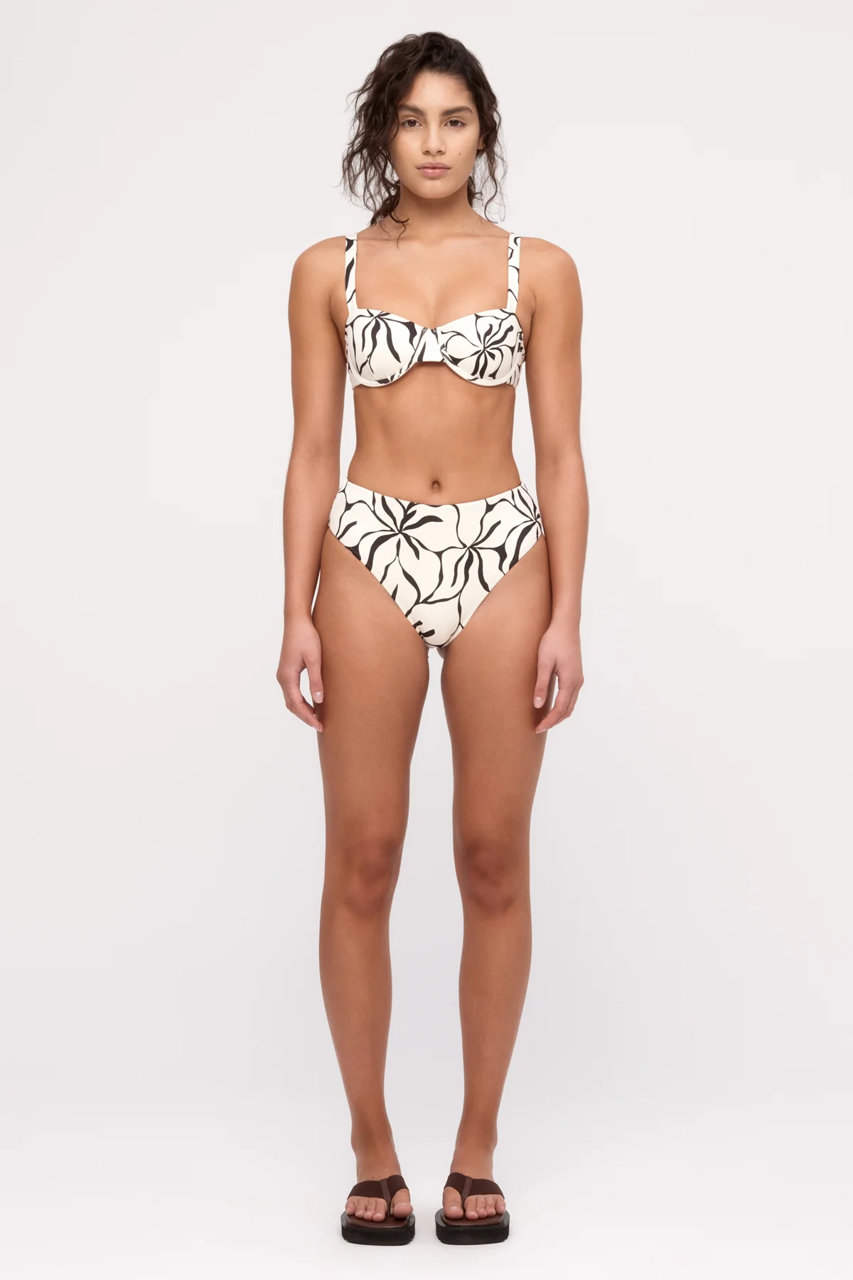 Reversible Waisted Full Brief - Cream Flower - Image 2