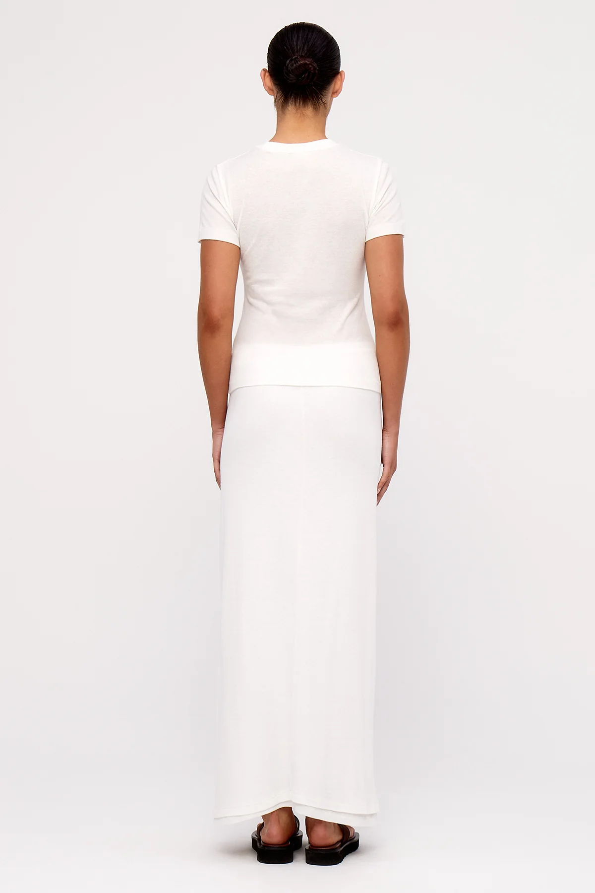 Rib Hemp Jersey Skirt - White - Image 7