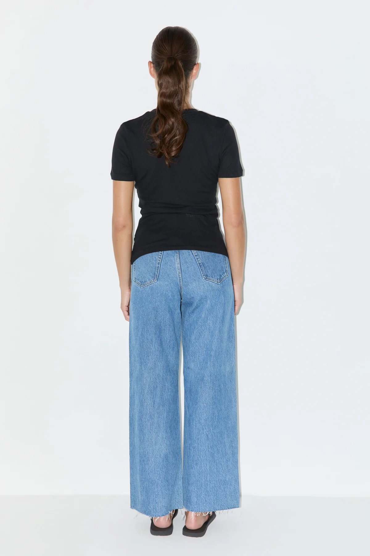 Rib Hemp Jersey T-Shirt - Black - Image 6