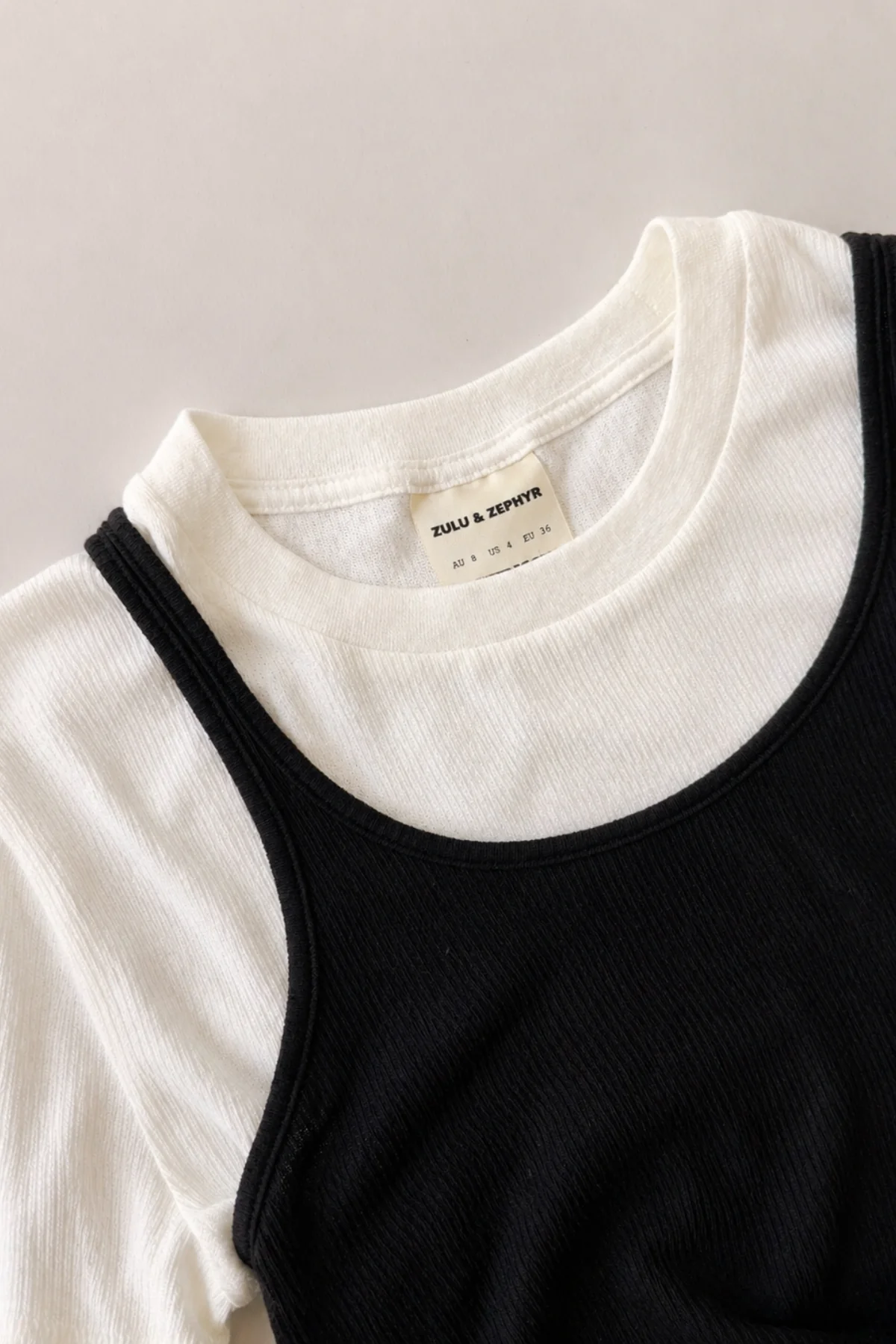 Rib Hemp Jersey Tank - Black - Image 5