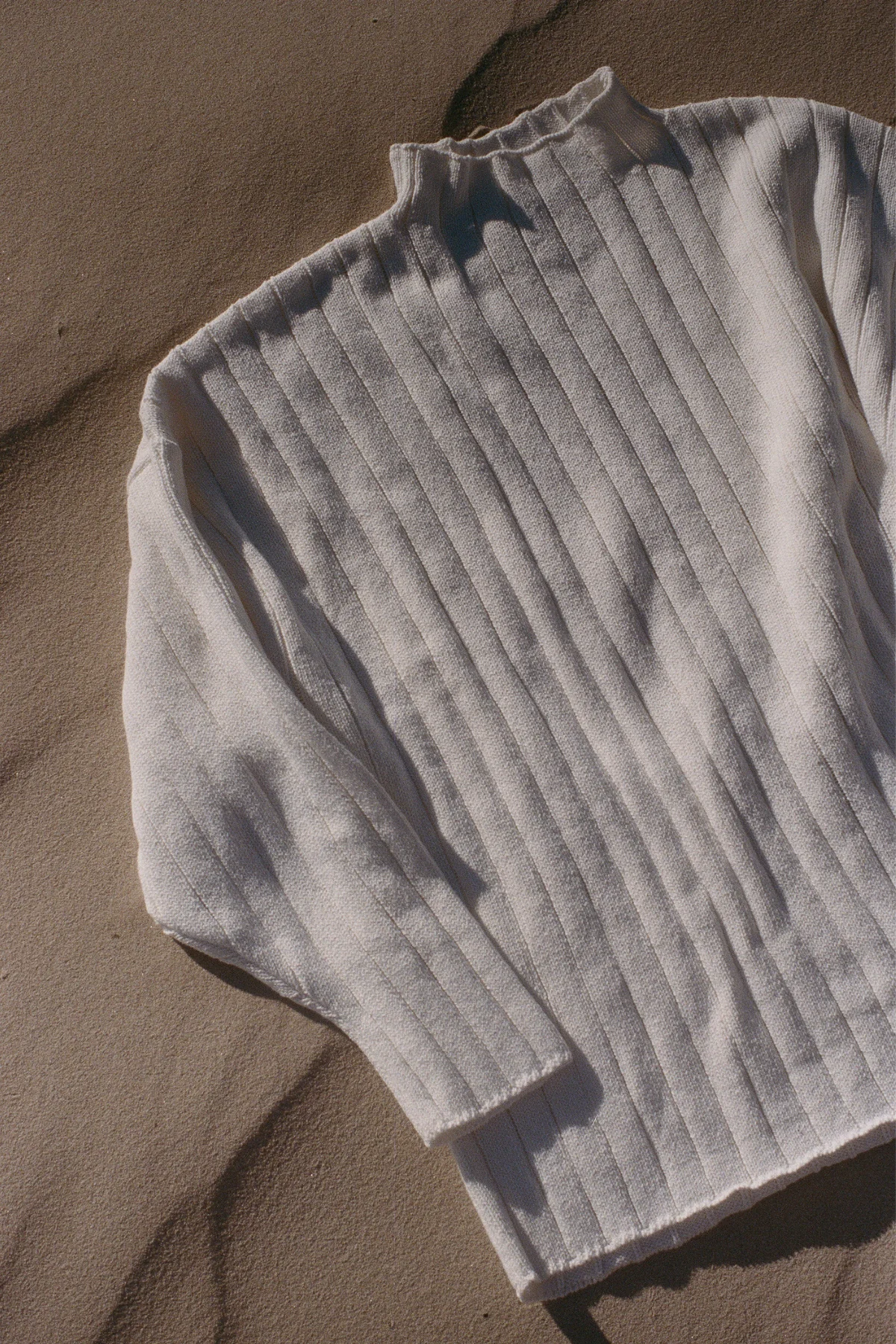 Rib Knit Jumper - Cream - Image 3