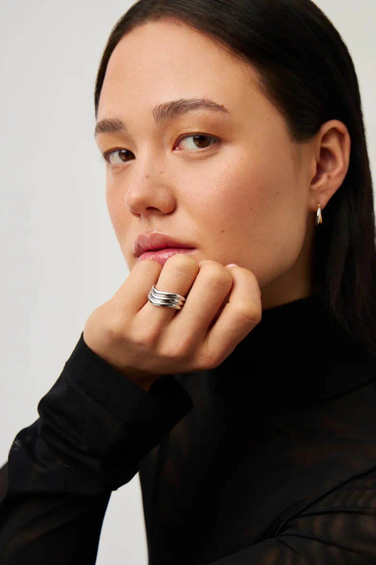 Savi Signature Triple Ring - Silver - Image 4