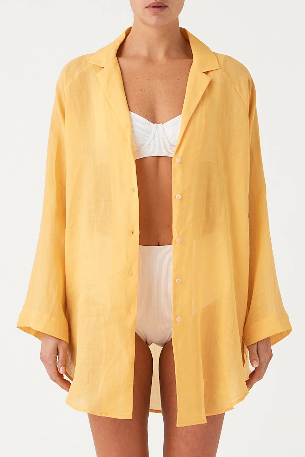 Signature Ramie Shirt - Marigold - Image 4