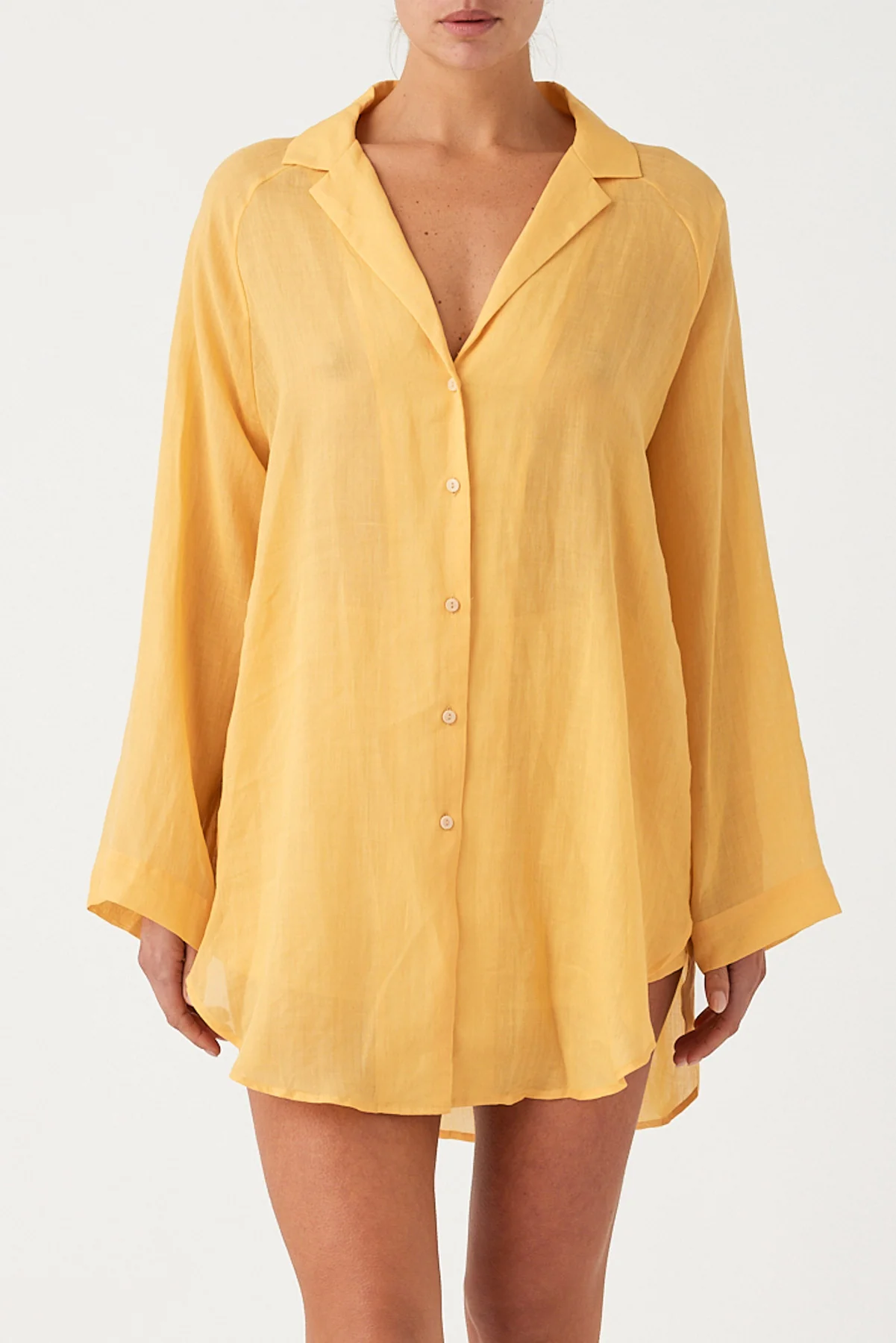 Signature Ramie Shirt - Marigold - Image 5