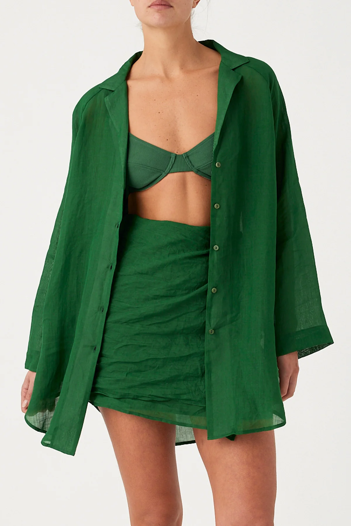 Signature Ramie Shirt - Tallow Green - Image 2