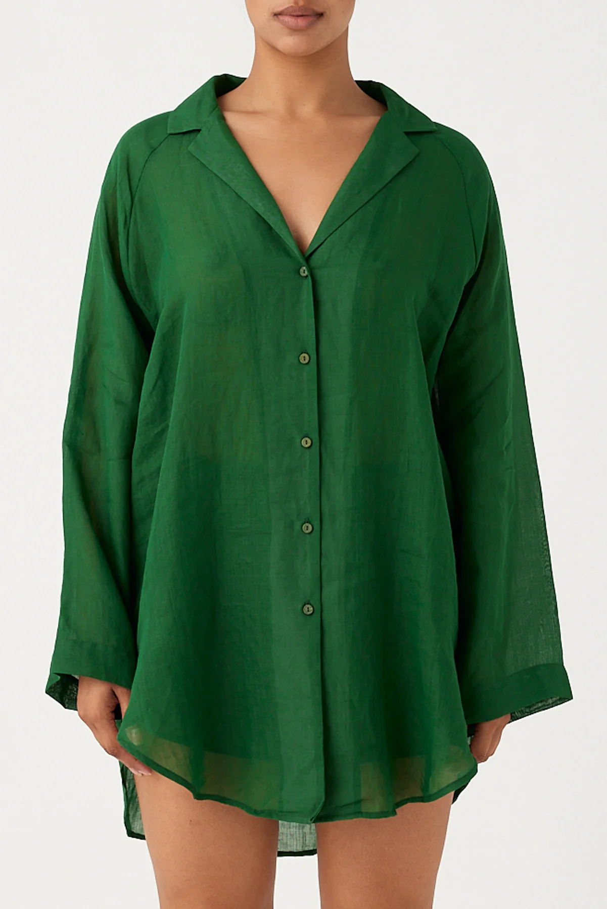 Signature Ramie Shirt - Tallow Green - Image 3