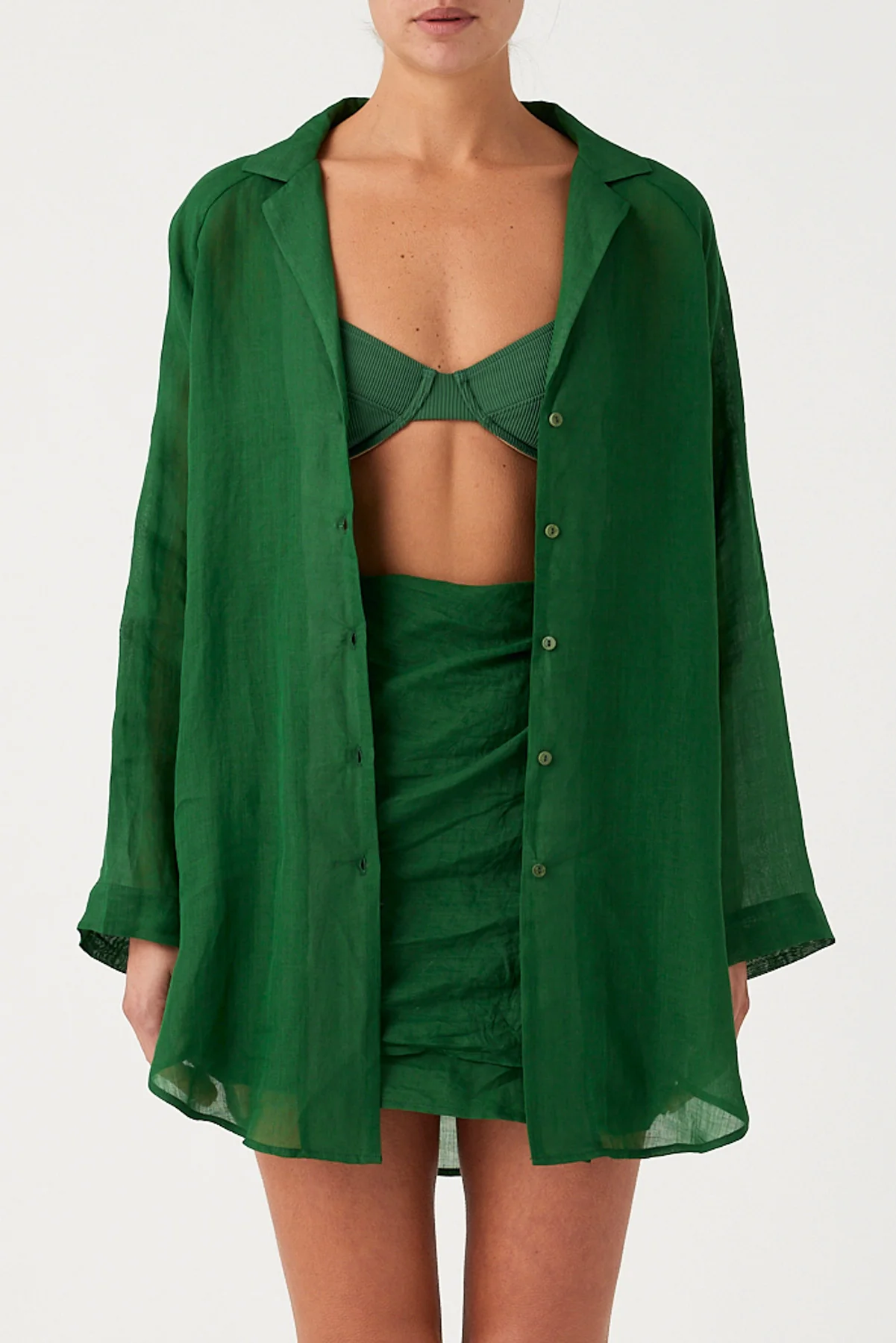 Signature Ramie Shirt - Tallow Green - Image 5