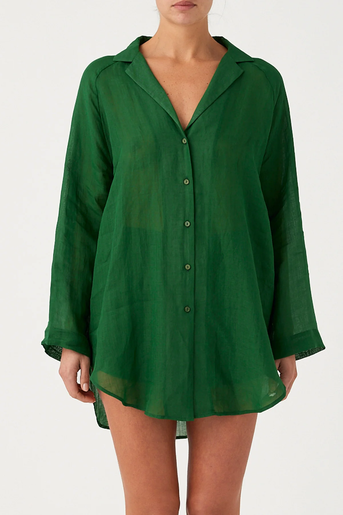 Signature Ramie Shirt - Tallow Green - Image 7