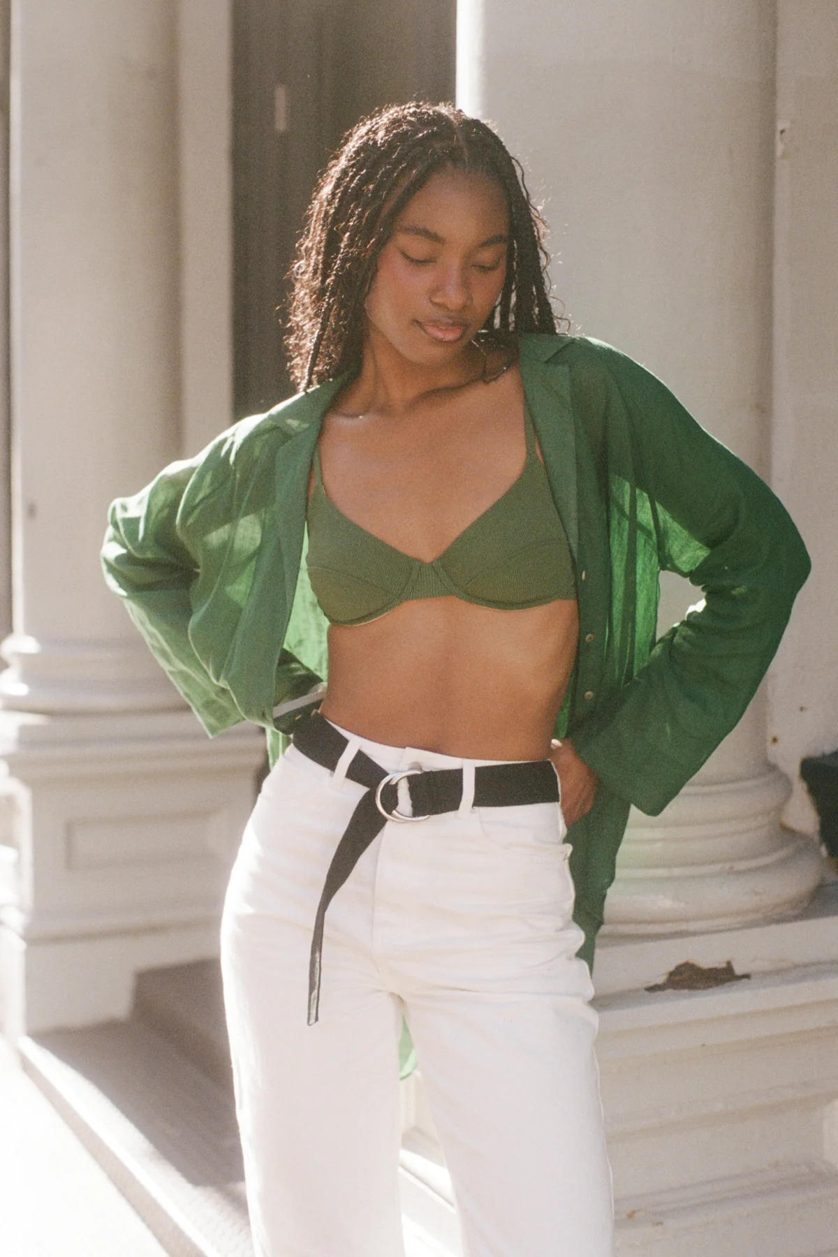 Signature Ramie Shirt - Tallow Green - Image 8